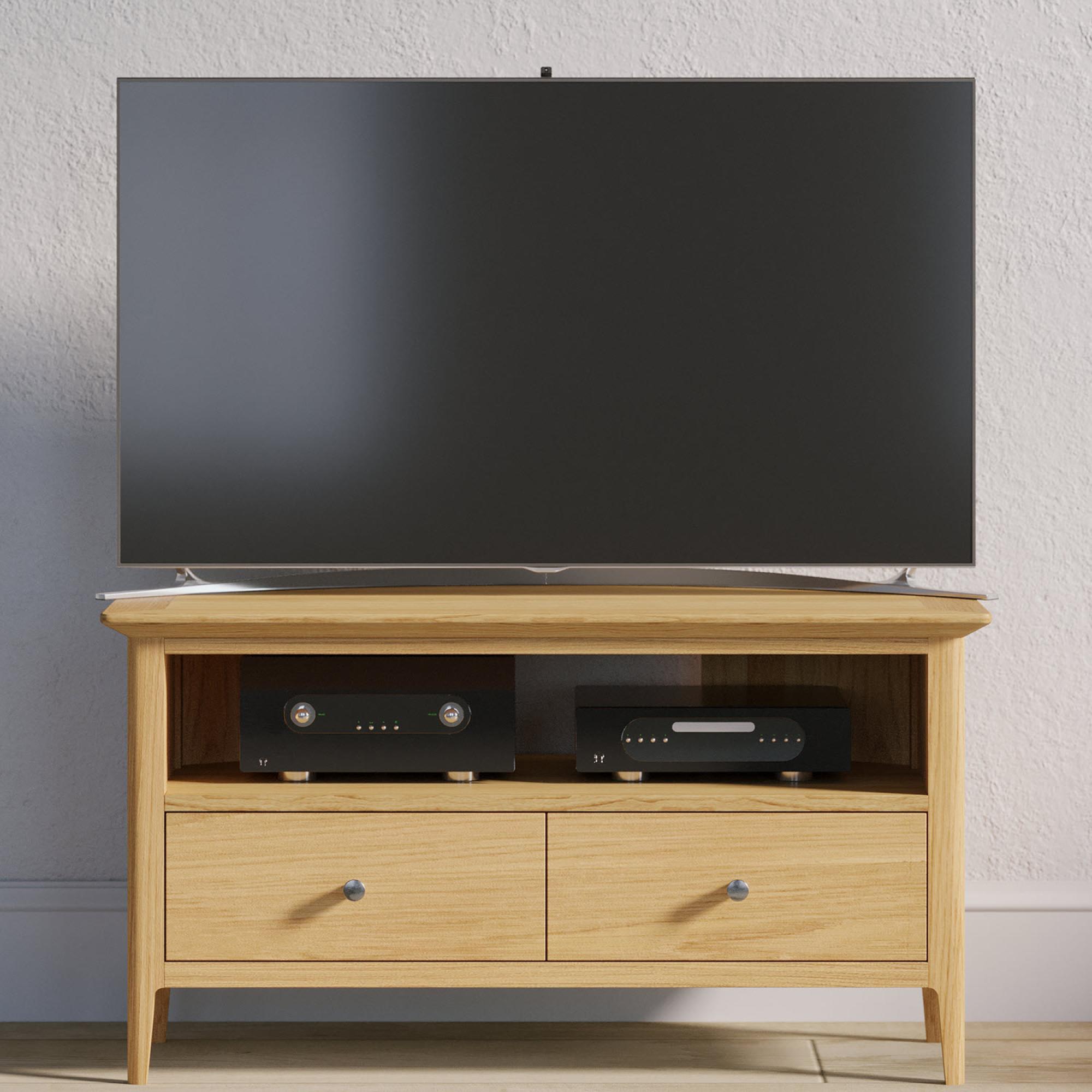 Selene Oak 90cm Corner TV Unit