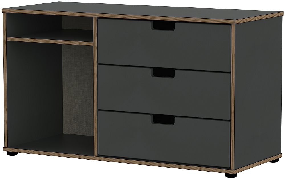 Shanghai Graphite 95cm TV Unit with Glides Legs