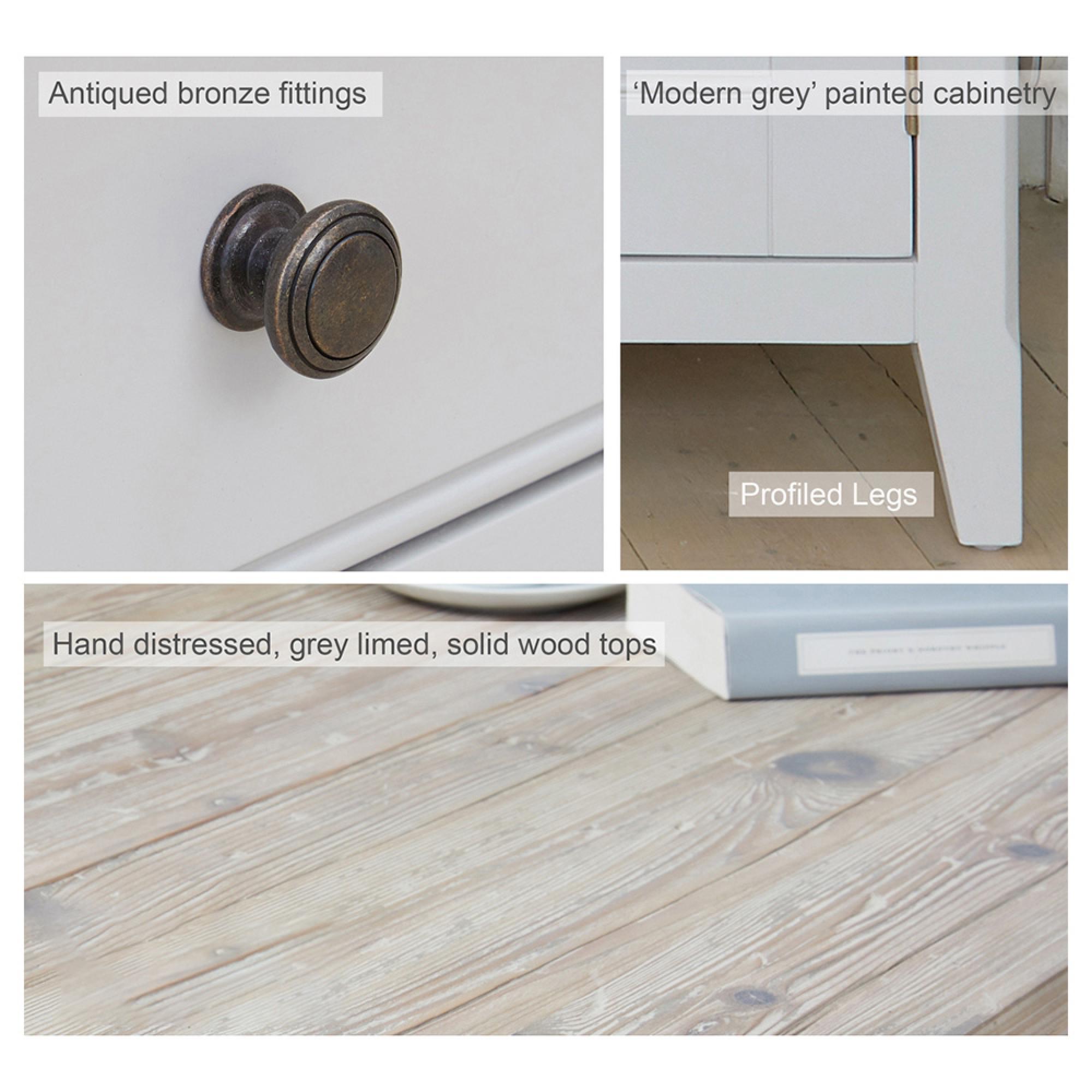 Signature Grey Painted TV Stand - 2 Door - 2 Drawer