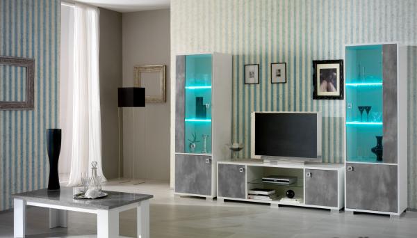 Stella White Italian 160cm TV Unit