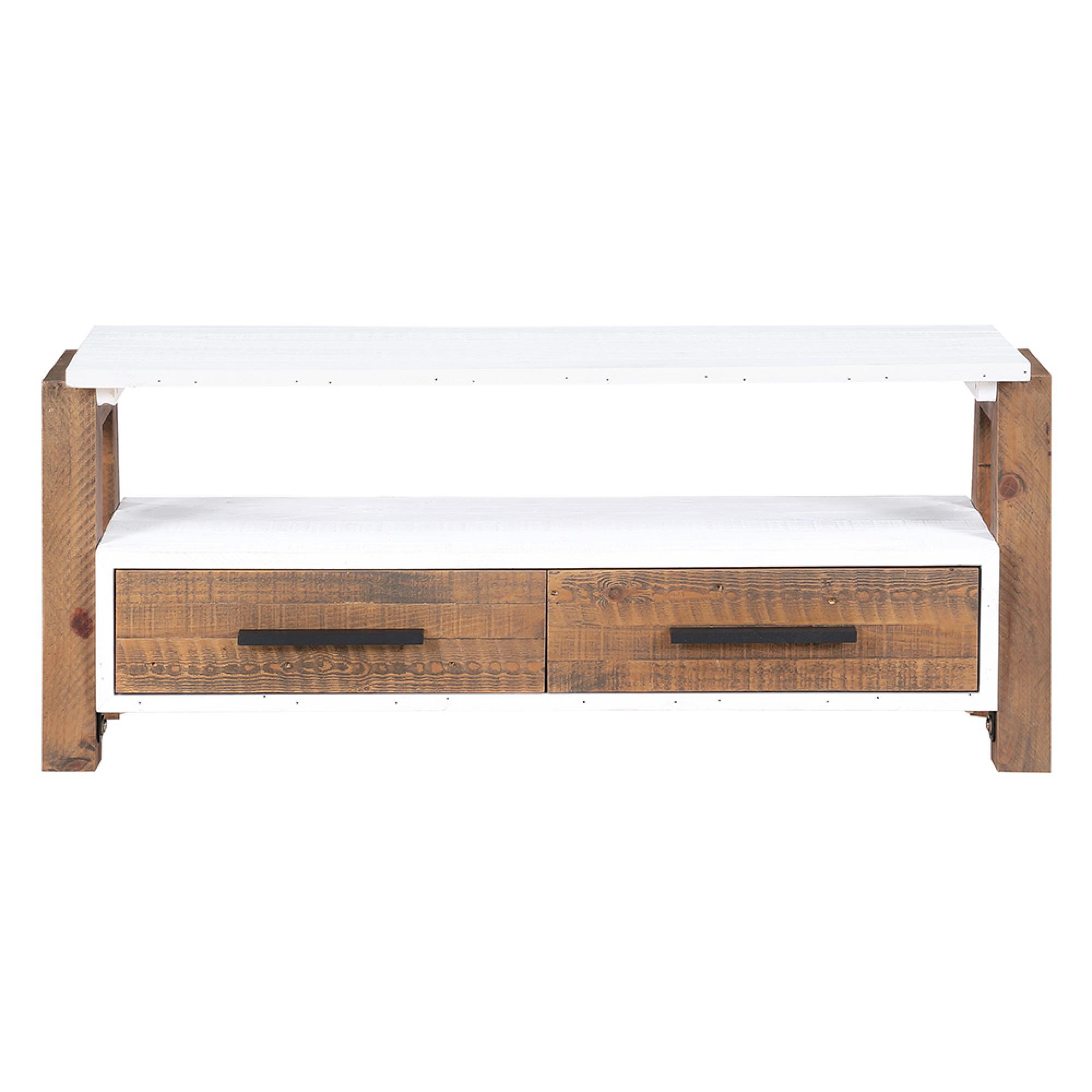 Trinity Reclaimed Wood & White TV Unit