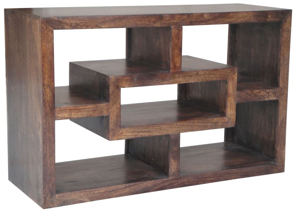 Yoga Dark Wood Multi Shelf 110cm TV Unit