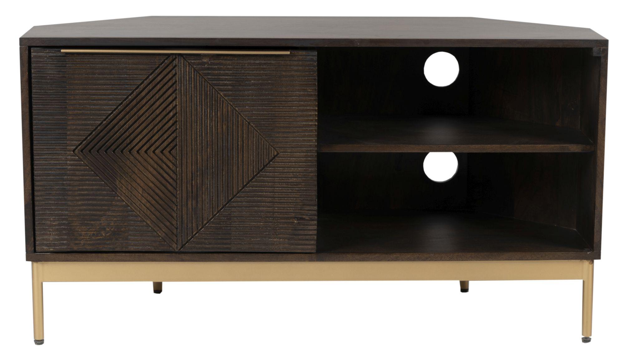 Zaine Walnut 104cm Corner TV Unit