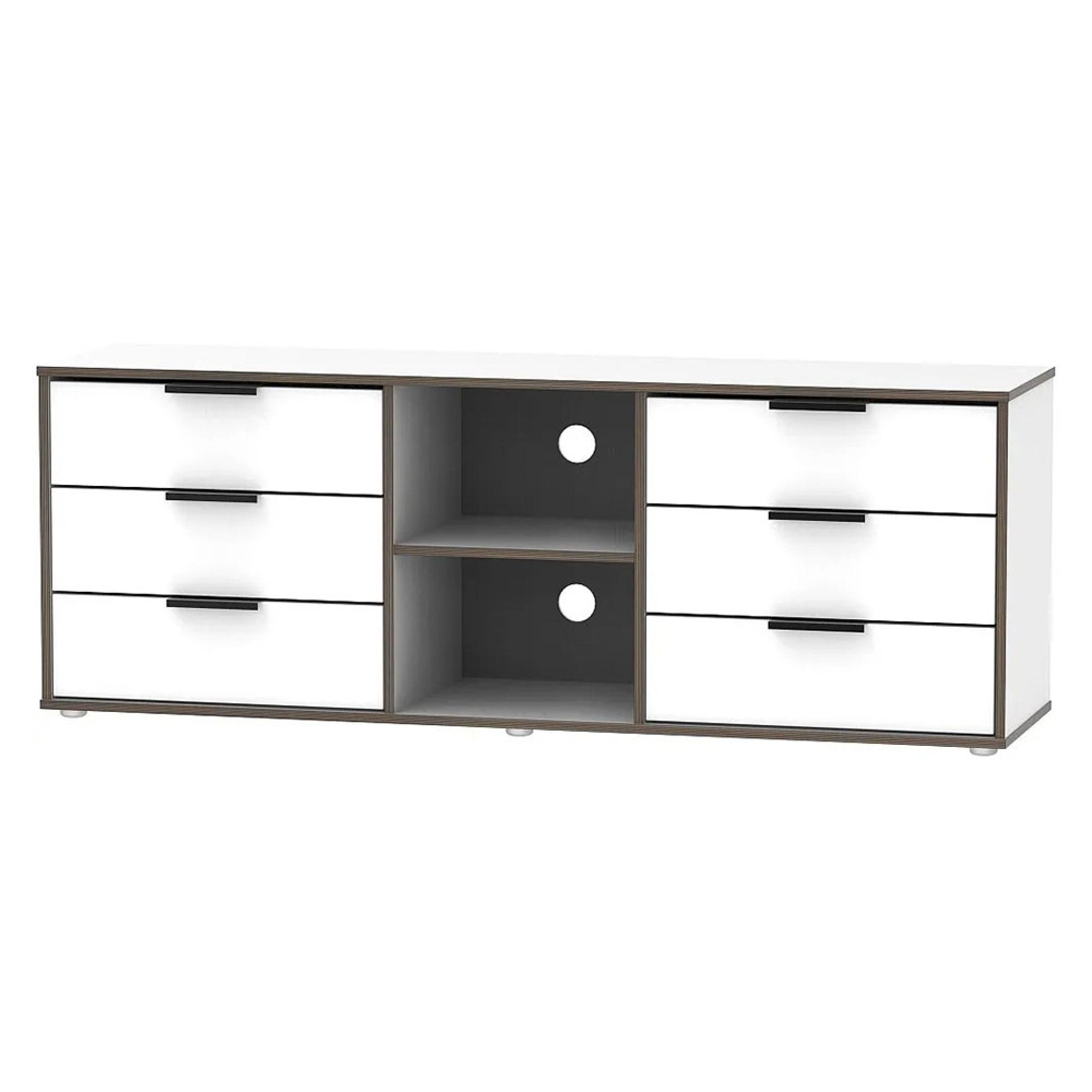 Hong Kong TV Unit - 150cm - with Glides Legs - White