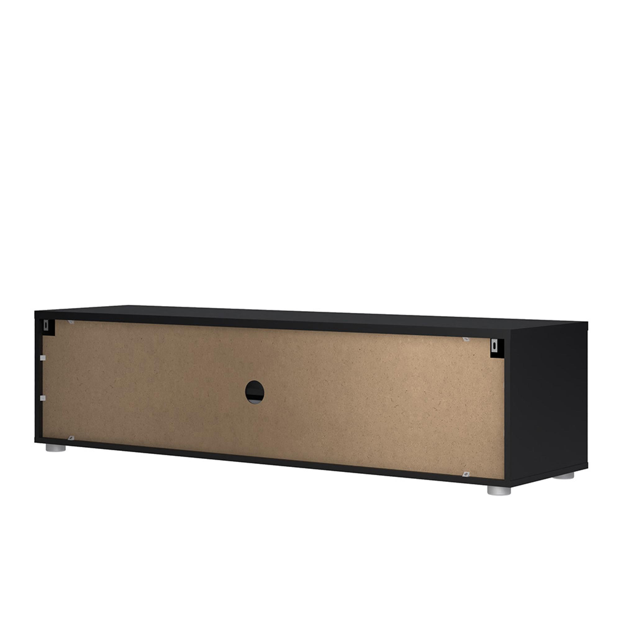 Media TV Unit - 2 Door - 1 Drawer - 147.2cm - Storage - Black
