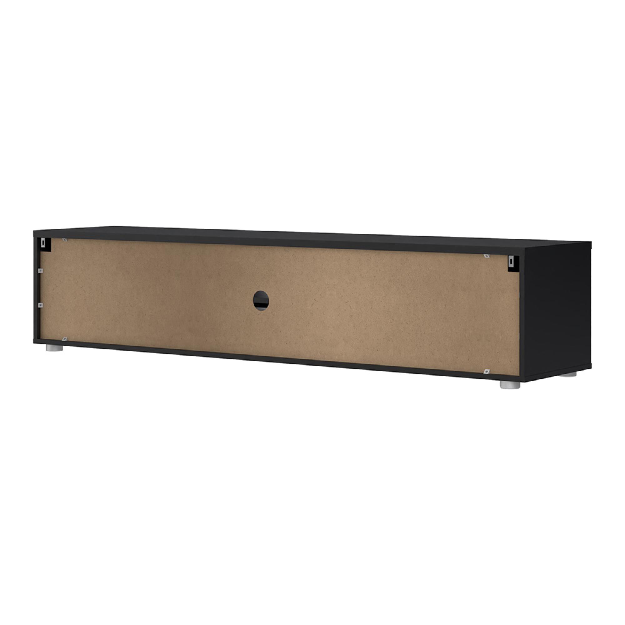 Media TV Unit - 2 Door - 1 Drawer - 177.2cm - Large - Black