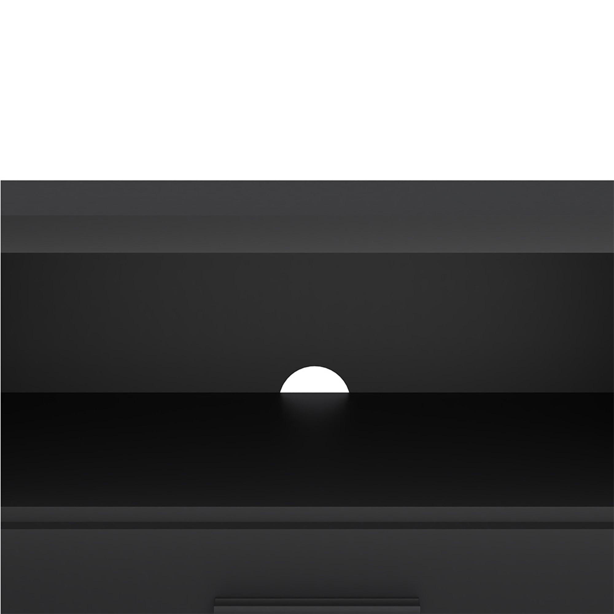 Media TV Unit - 2 Door - 1 Drawer - 177.2cm - Large - Black