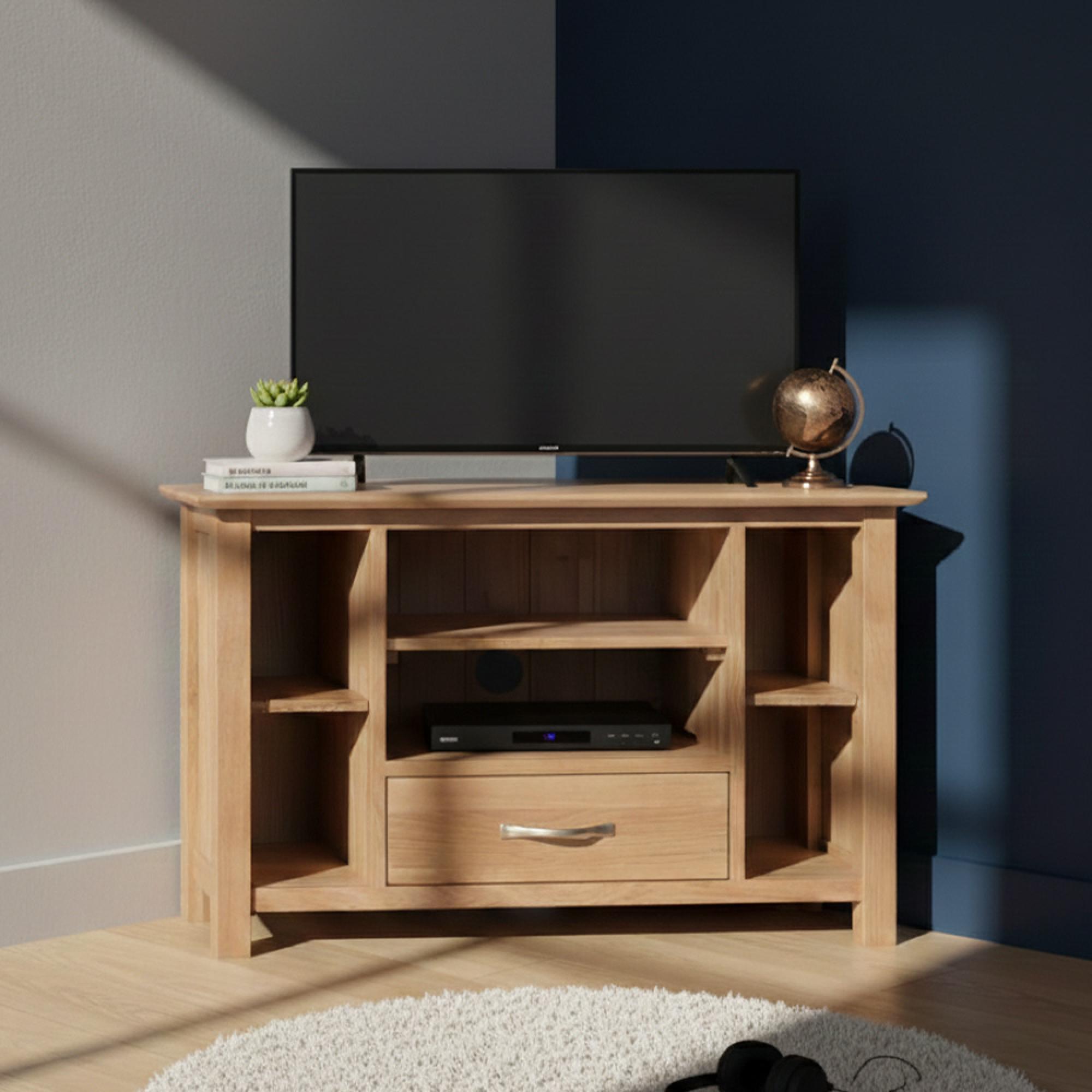 Nimbus Corner TV Unit - 90cm - Oak