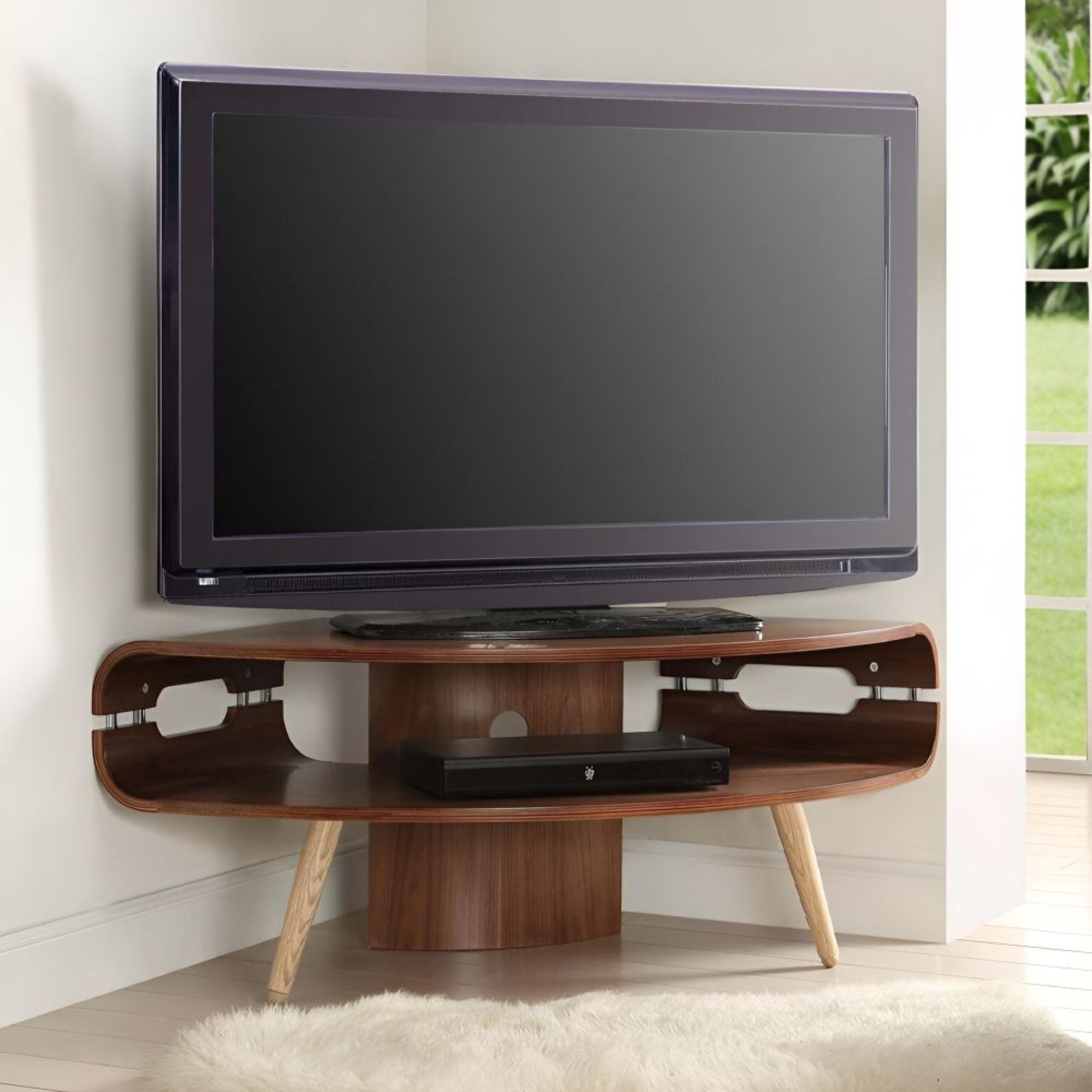 Corner TV Stand - Walnut - JF701