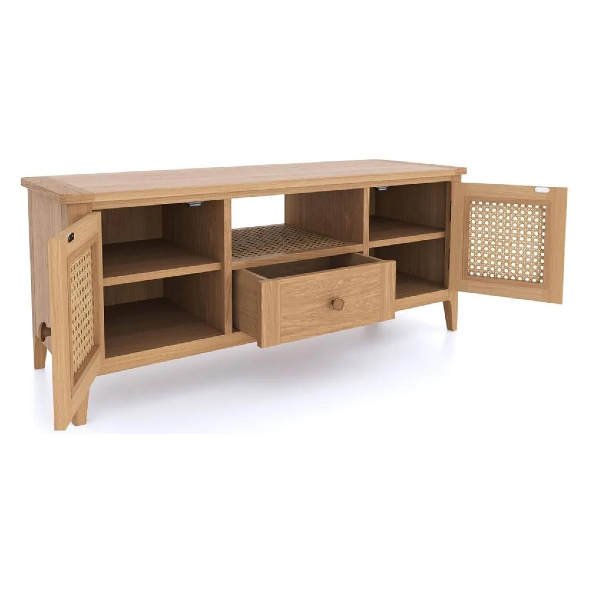 Henley Oak and Rattan 120cm TV Unit