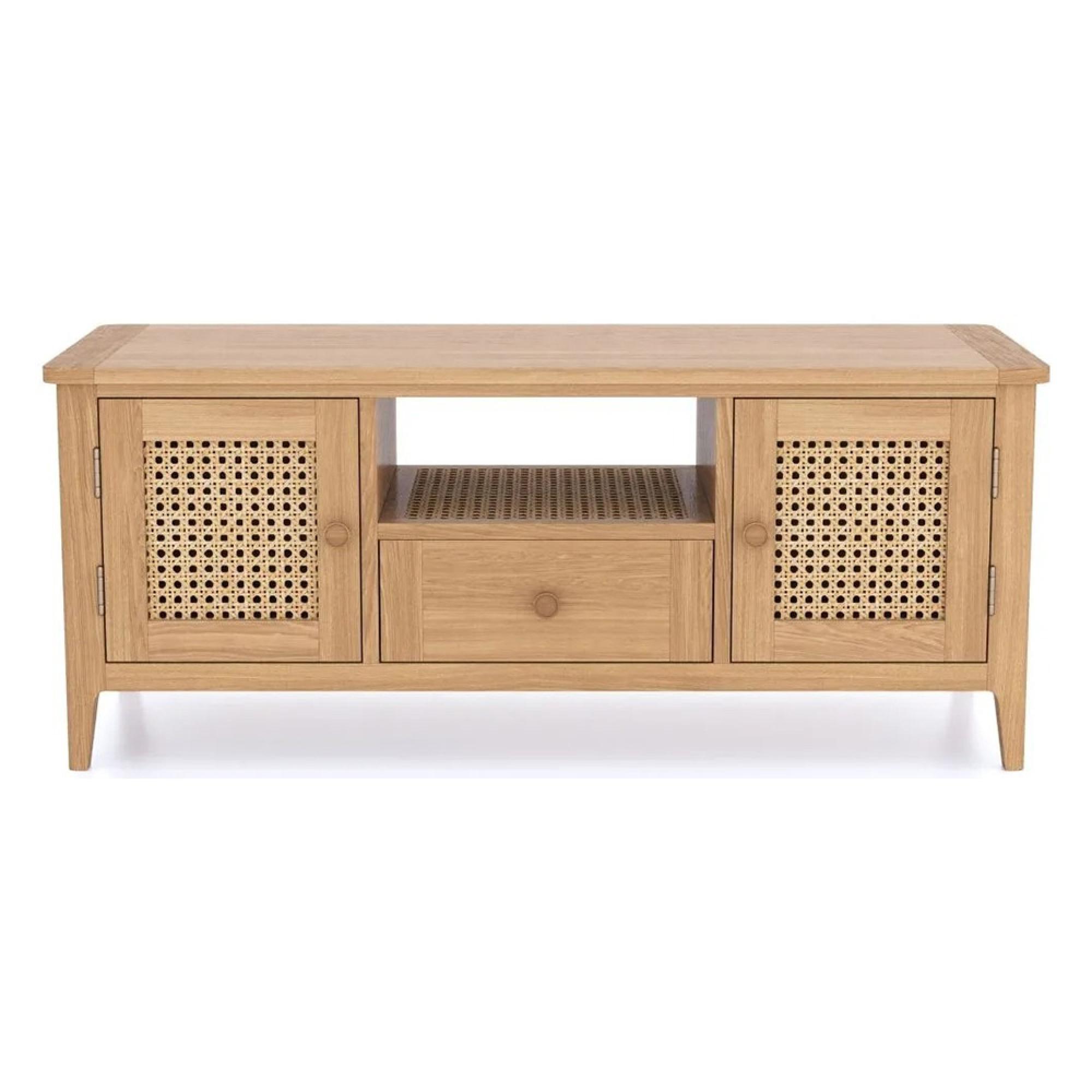 Henley Oak and Rattan 120cm TV Unit