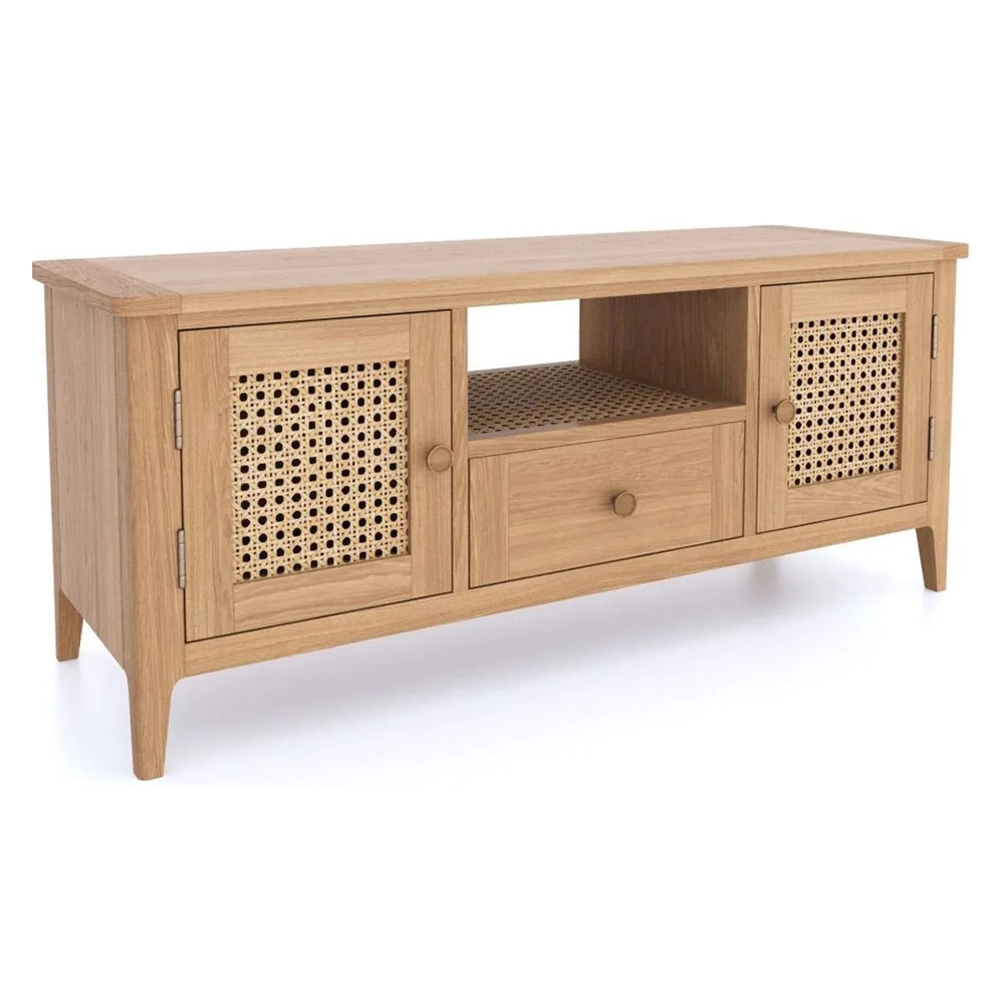 Henley Oak and Rattan 120cm TV Unit