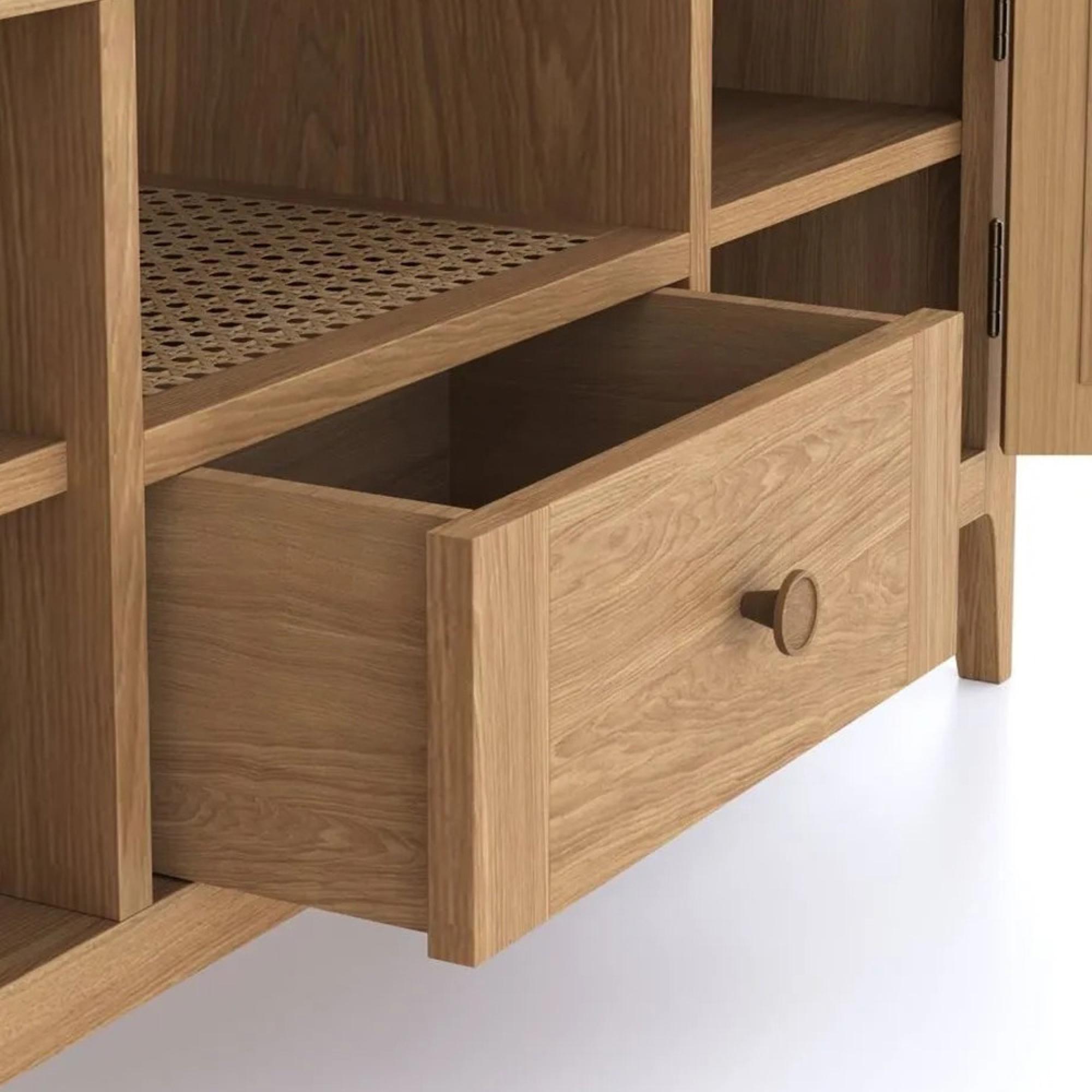 Henley Oak and Rattan 120cm TV Unit