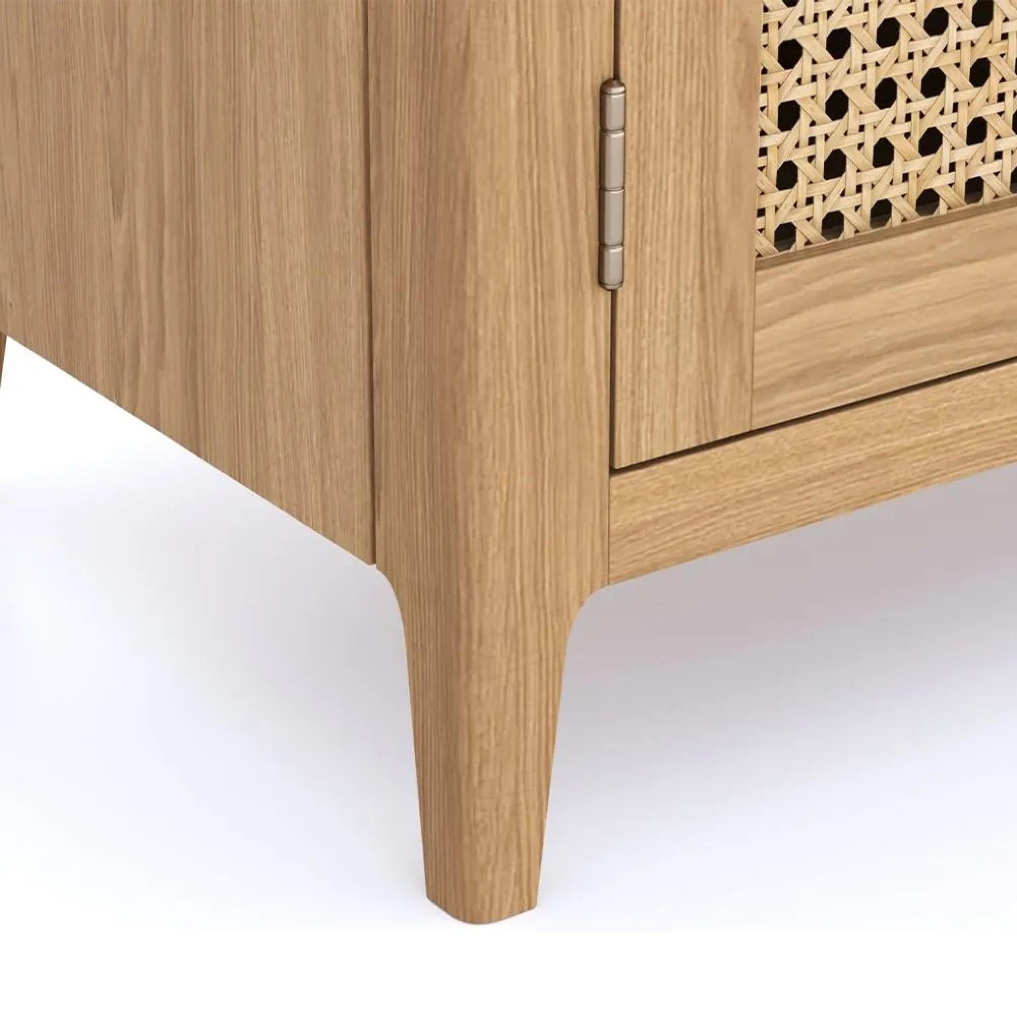 Henley Oak and Rattan 120cm TV Unit