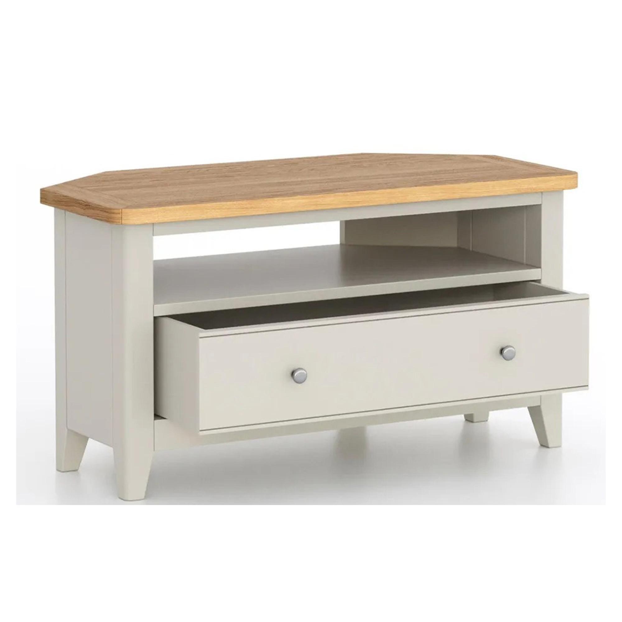 Arden Grey Painted 90cm Corner TV Unit