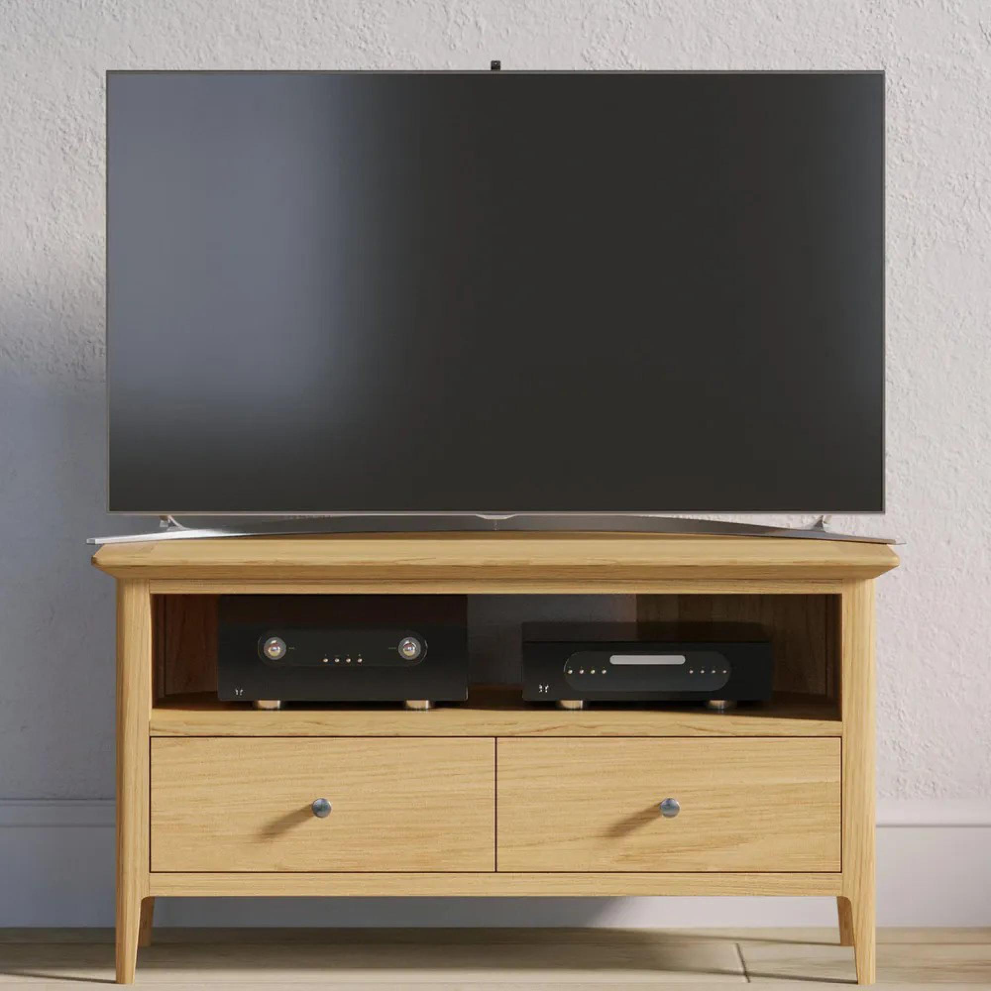 Selene Oak 90cm Corner TV Unit