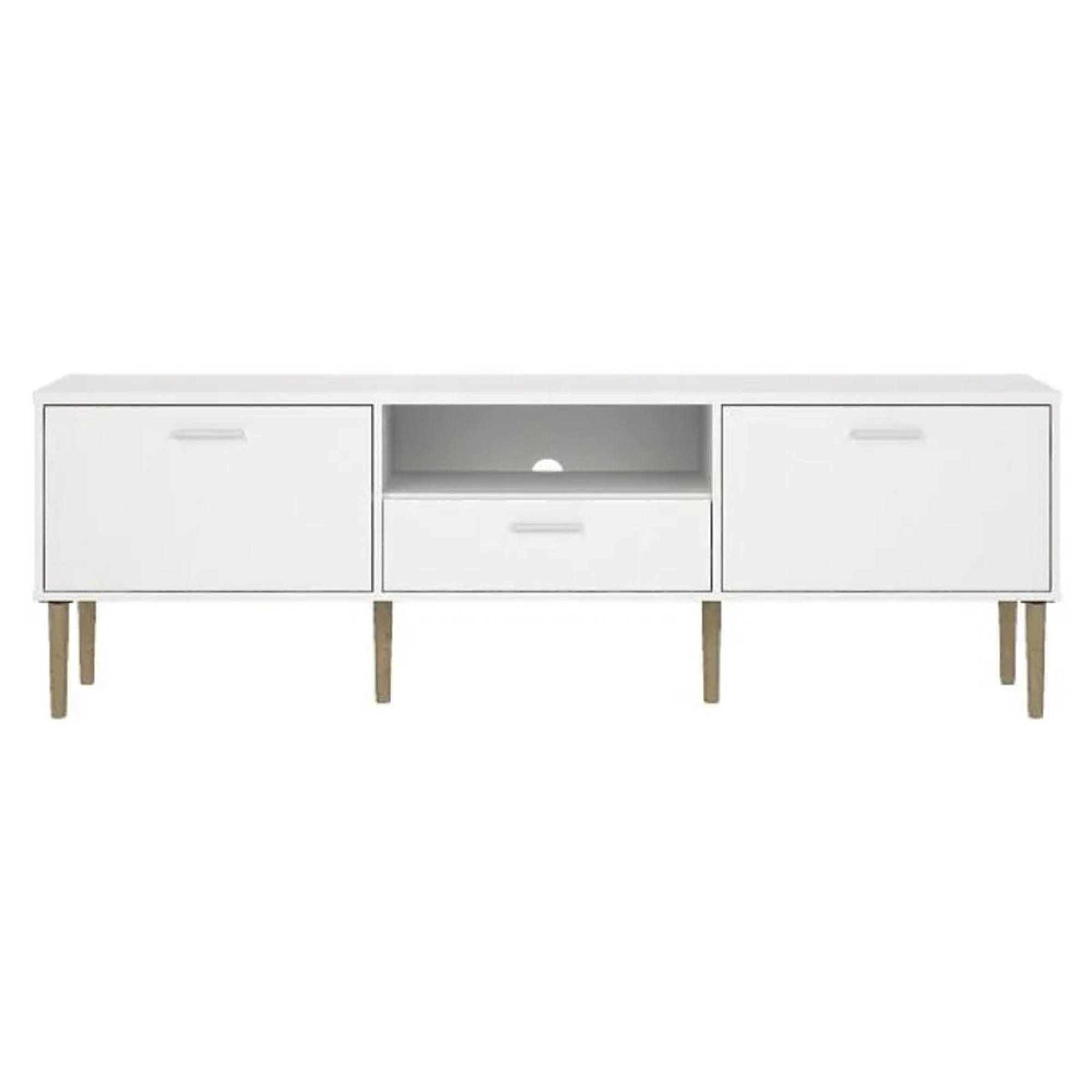 TV Unit - 2 Door - 1 Drawer - 177.2cm - Large - White