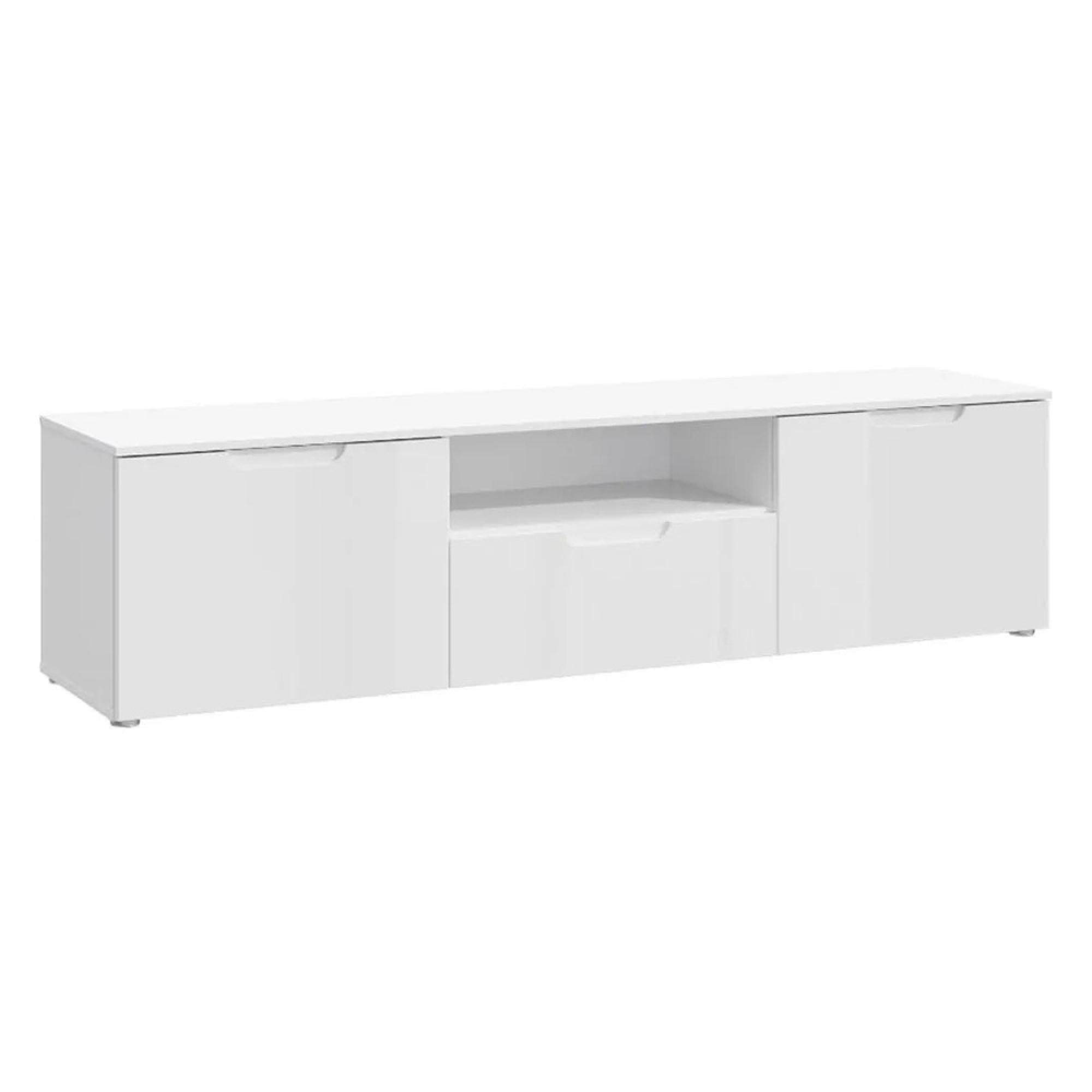 Sienna TV Unit - 2 Door - 1 Drawer - 169.8cm - Large - White Gloss