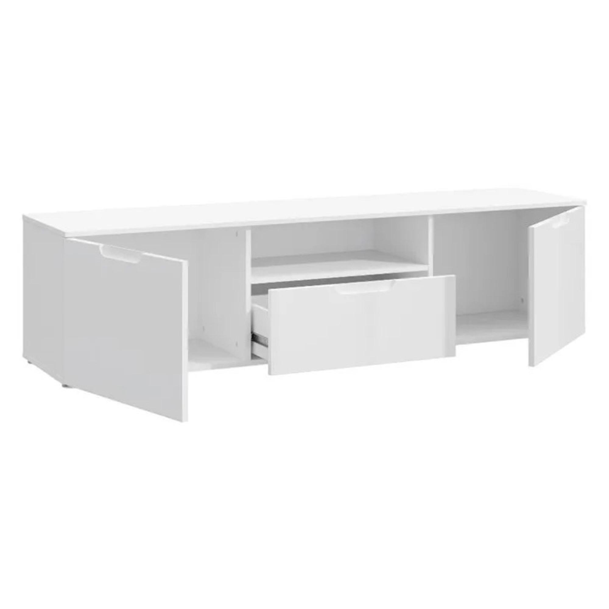 Sienna TV Unit - 2 Door - 1 Drawer - 169.8cm - Large - White Gloss