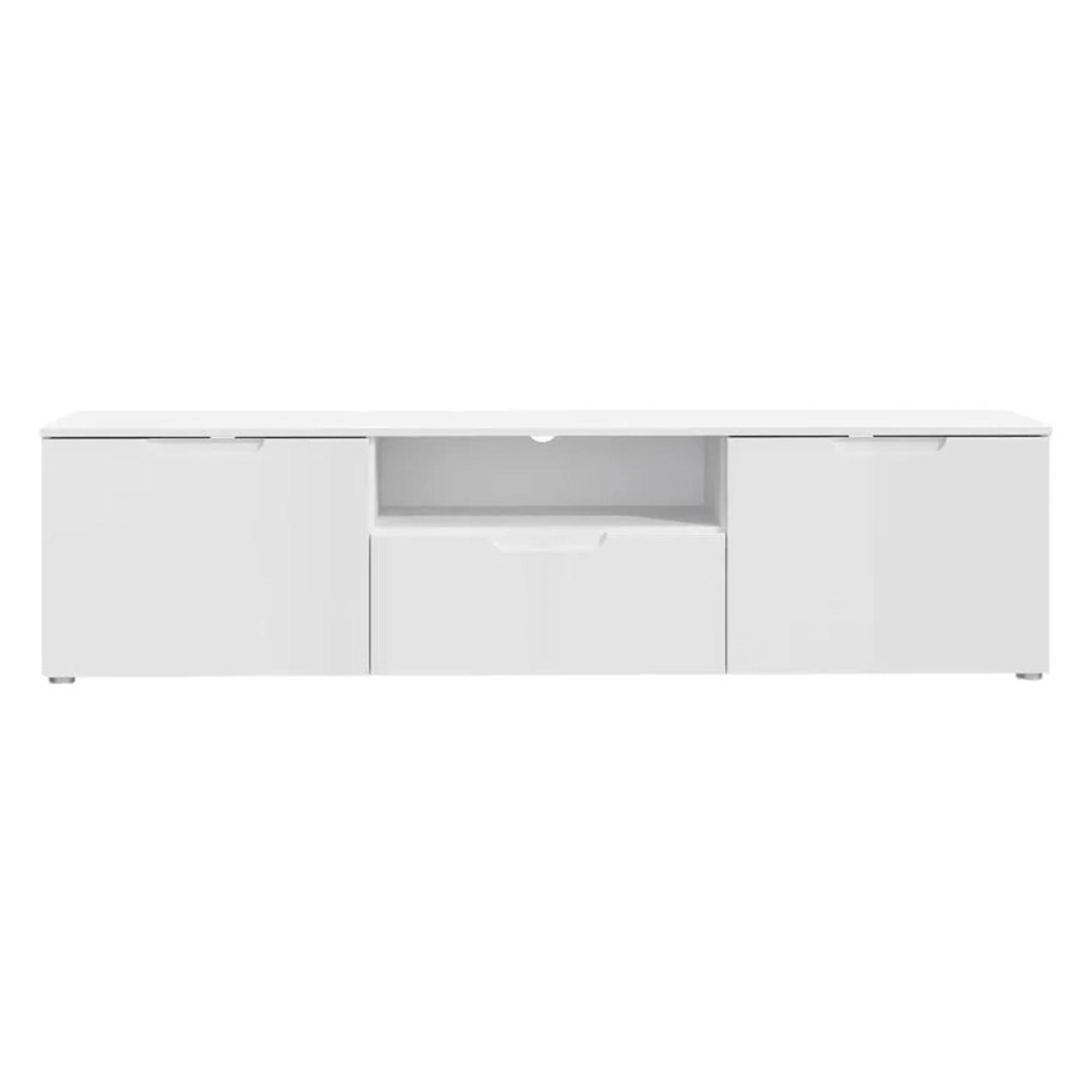 Sienna TV Unit - 2 Door - 1 Drawer - 169.8cm - Large - White Gloss