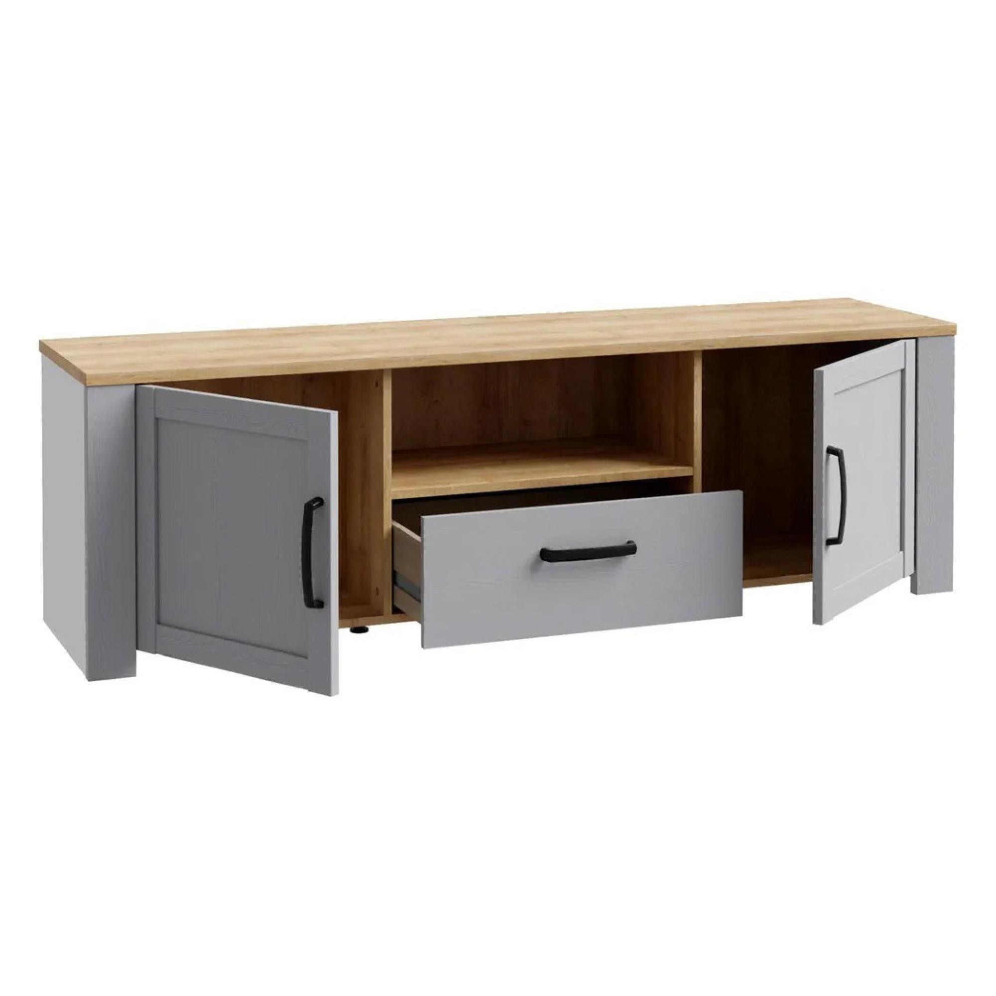 Bohol TV Unit - 2 Door - 1 Drawer - 166cm - Grey