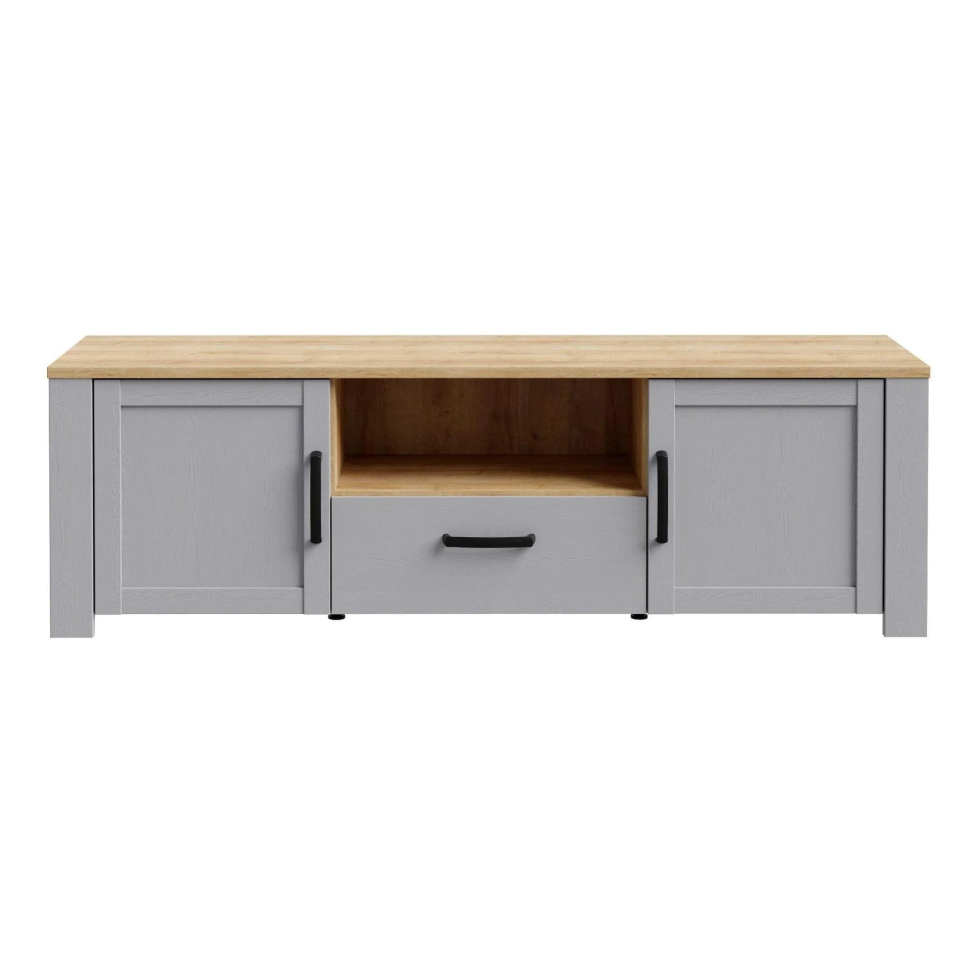 Bohol TV Unit - 2 Door - 1 Drawer - 166cm - Grey