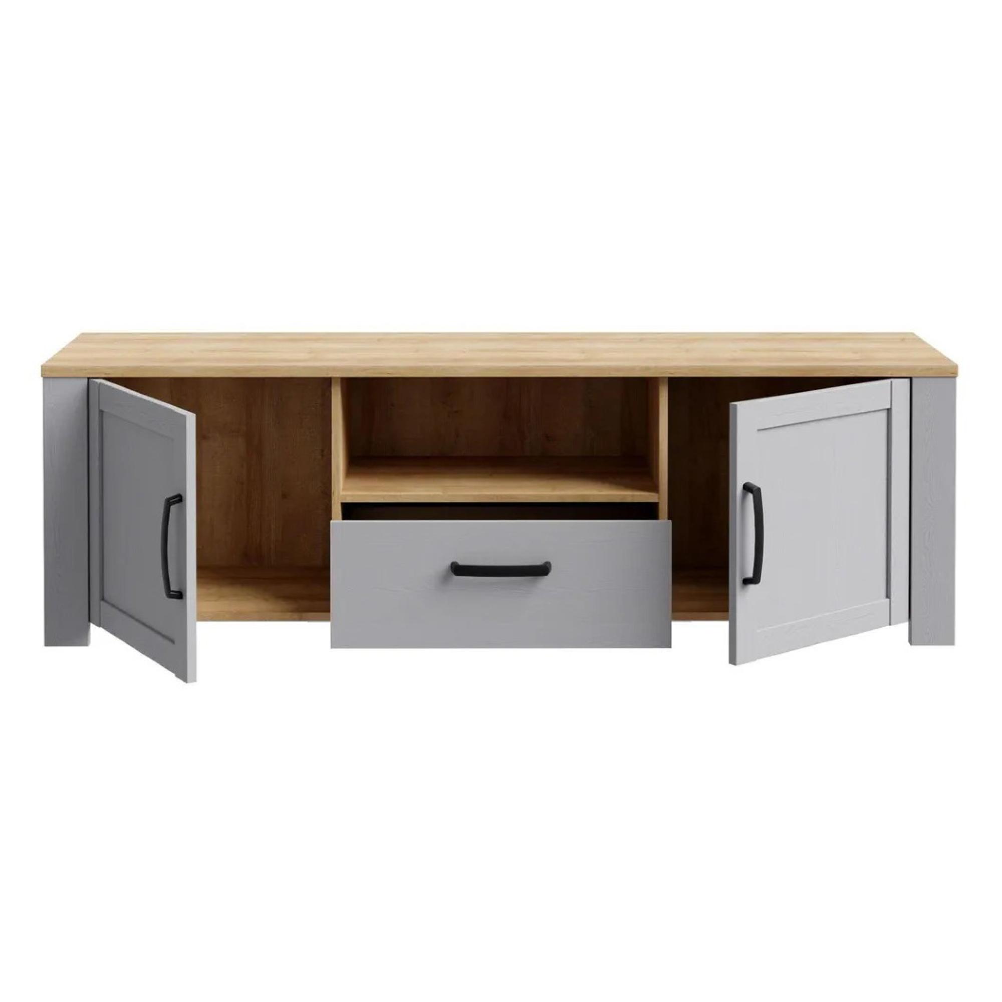 Bohol TV Unit - 2 Door - 1 Drawer - 166cm - Grey