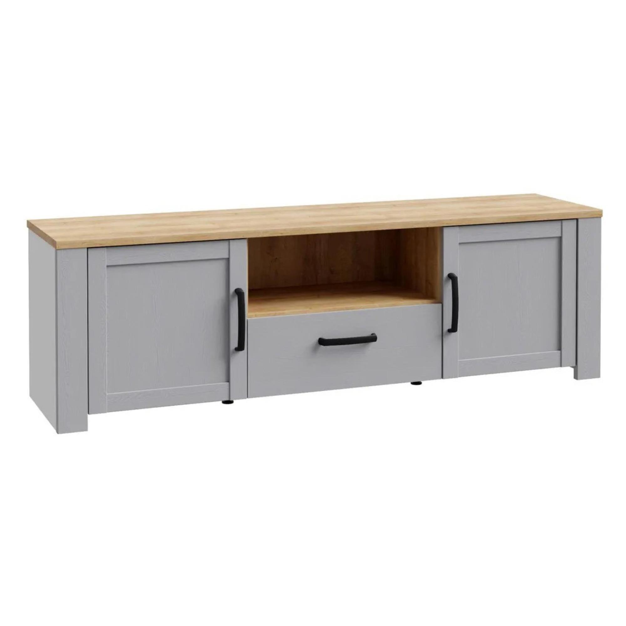 Bohol TV Unit - 2 Door - 1 Drawer - 166cm - Grey