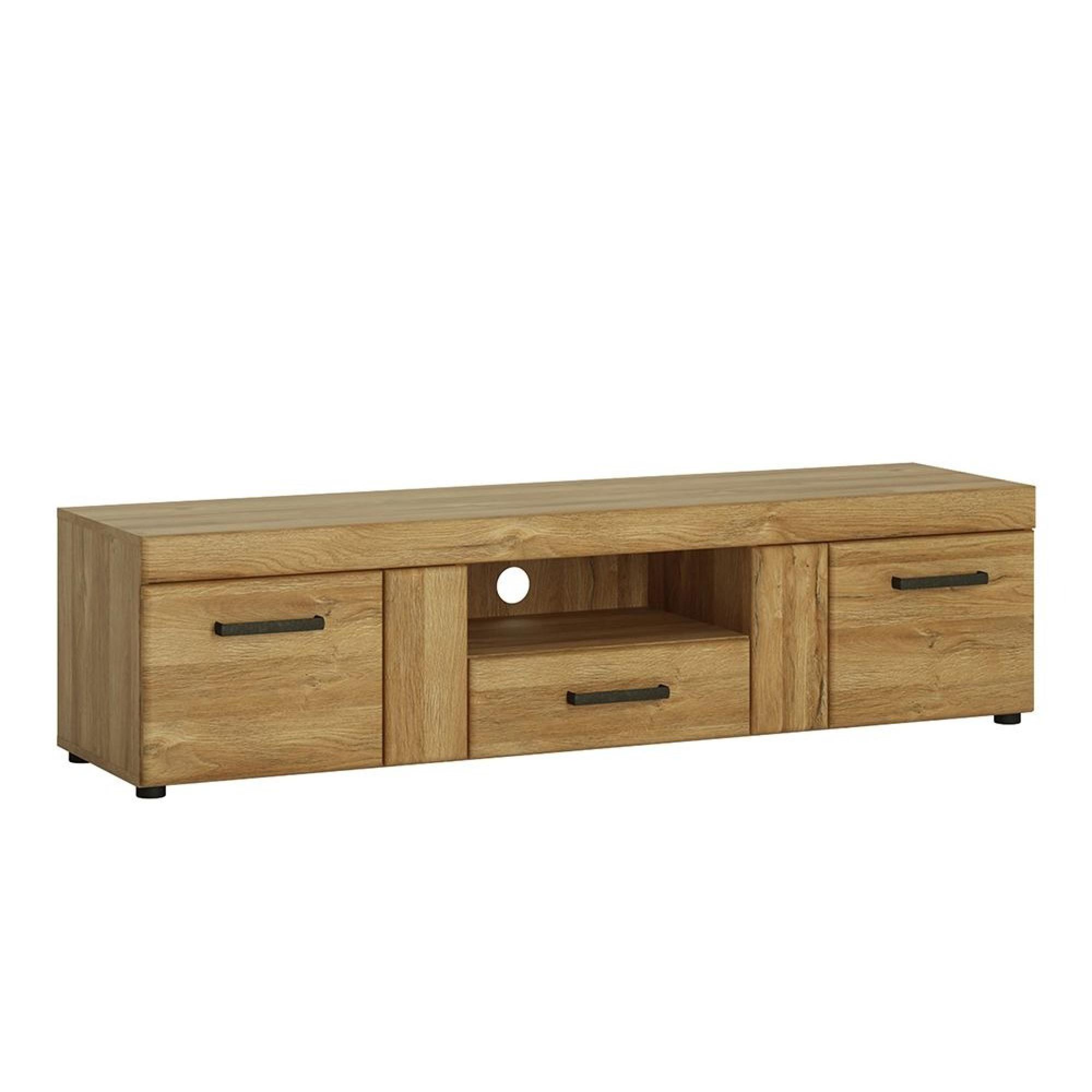 Cortina TV Unit - 2 Door - 1 Drawer - 156cm - Oak