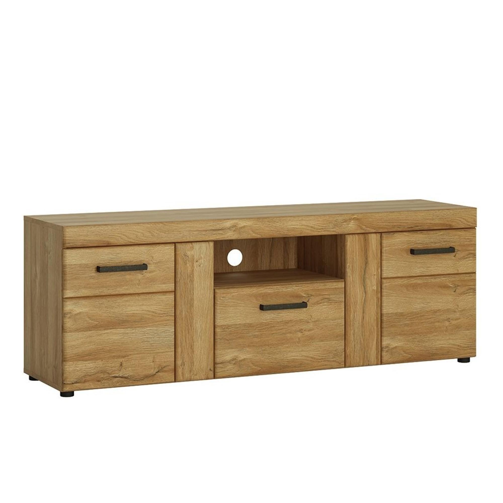 Cortina TV Unit - 2 Door - 1 Drawer - 157cm - Oak