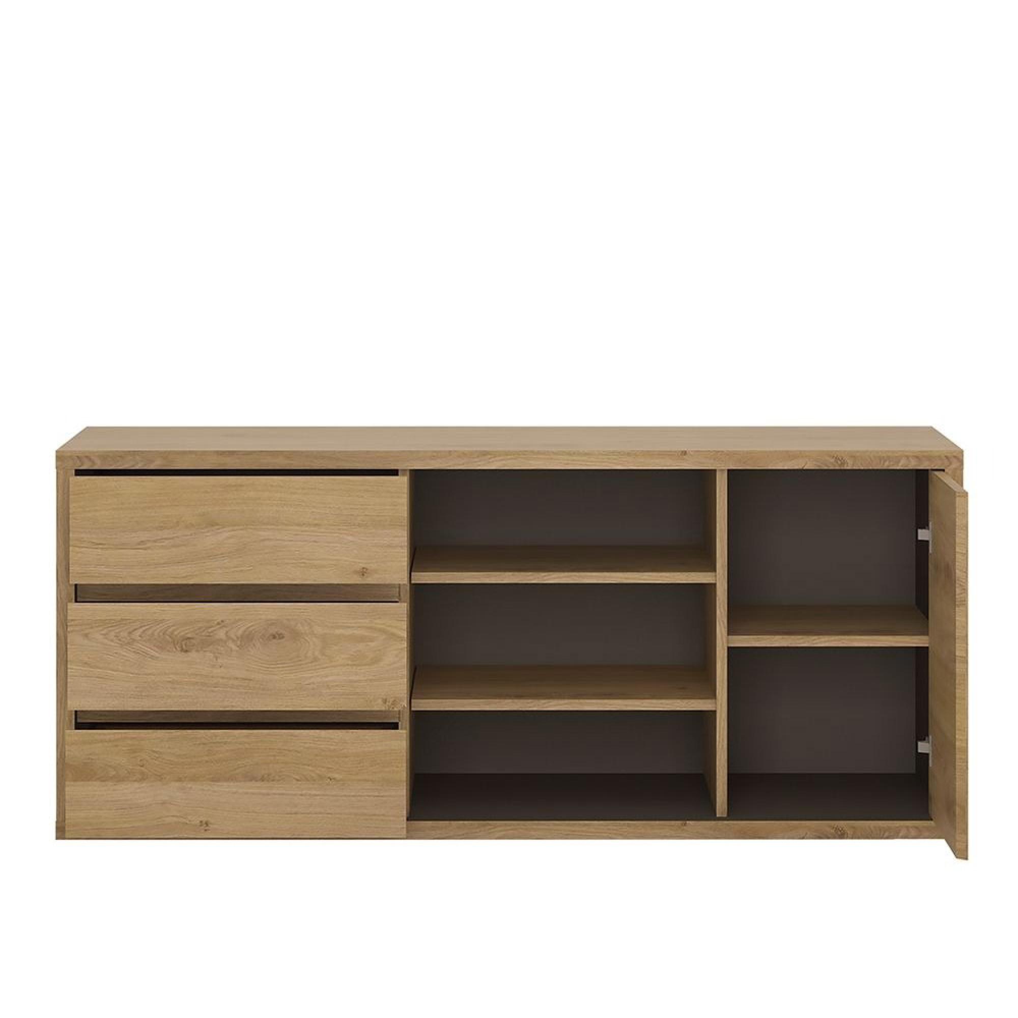 Shetland TV Unit - 3 Drawer - 136cm - Oak