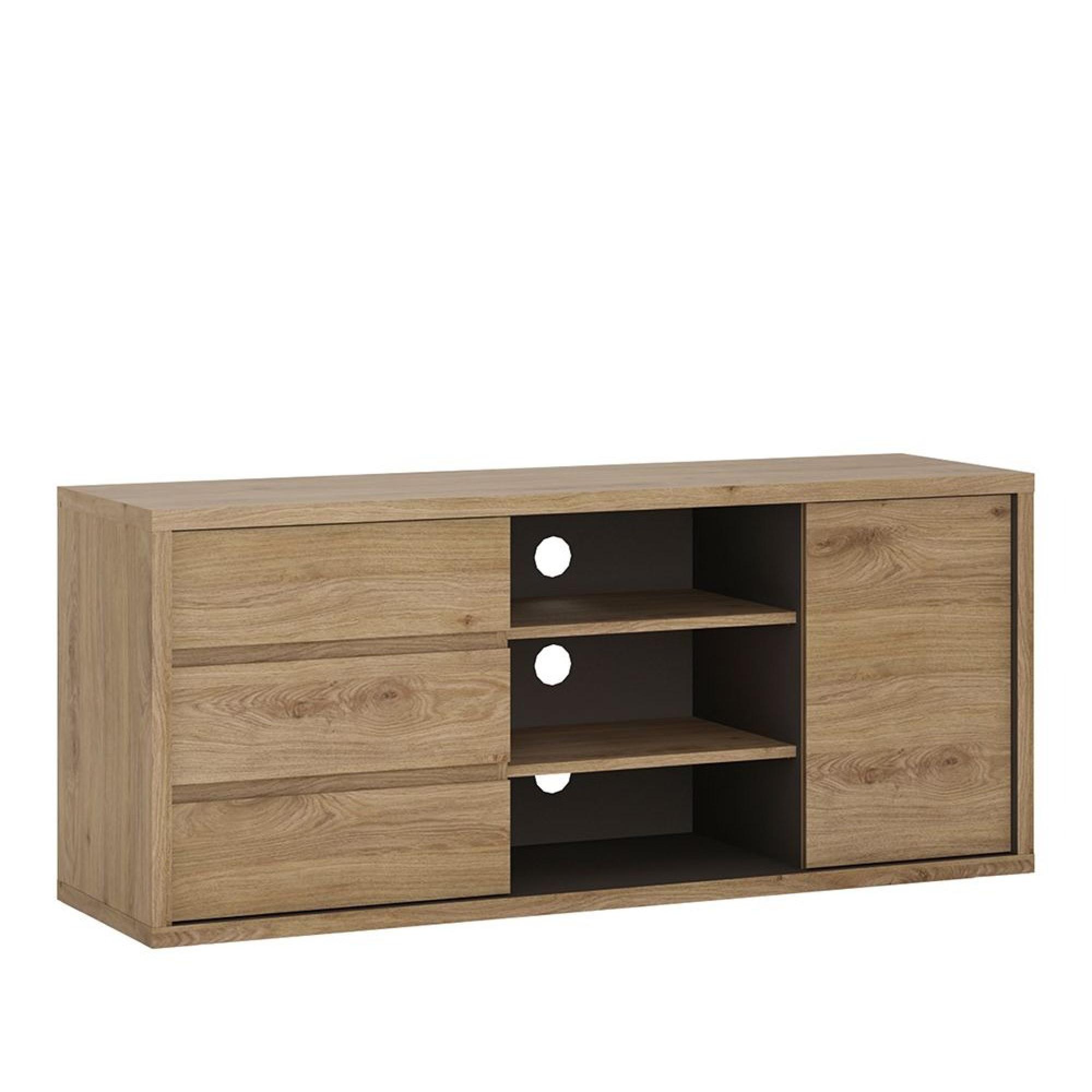 Shetland TV Unit - 3 Drawer - 136cm - Oak