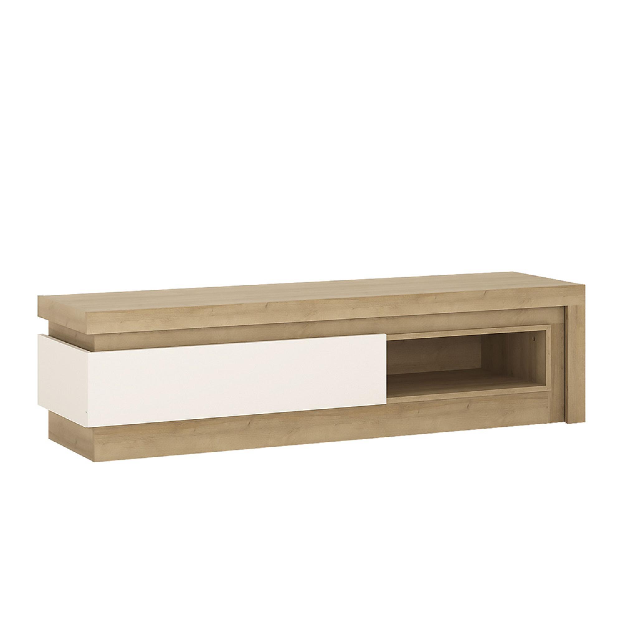 Lyon TV Unit - 1 Drawer - 130cm - Oak