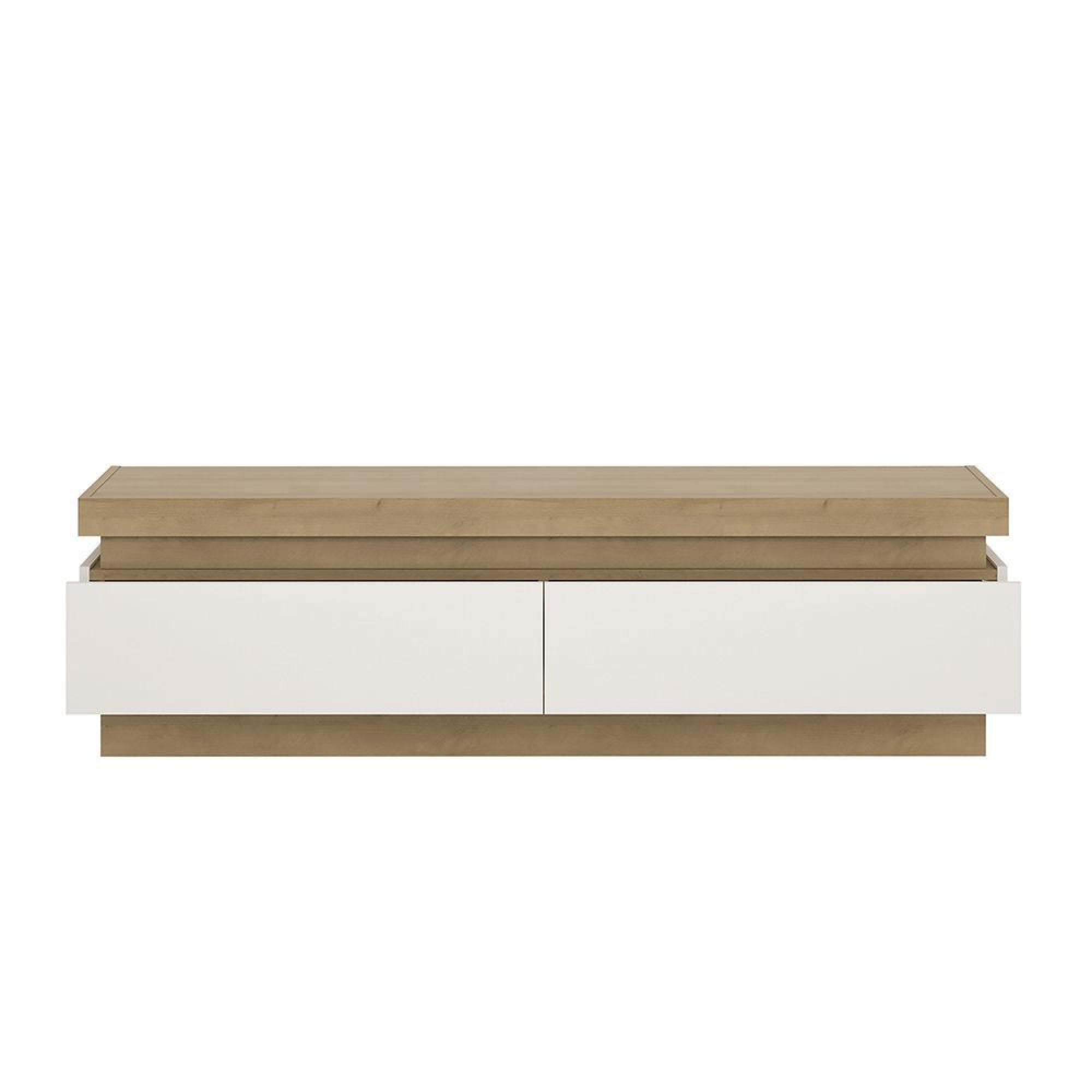 Lyon TV Unit - 2 Drawer - 146cm - Oak