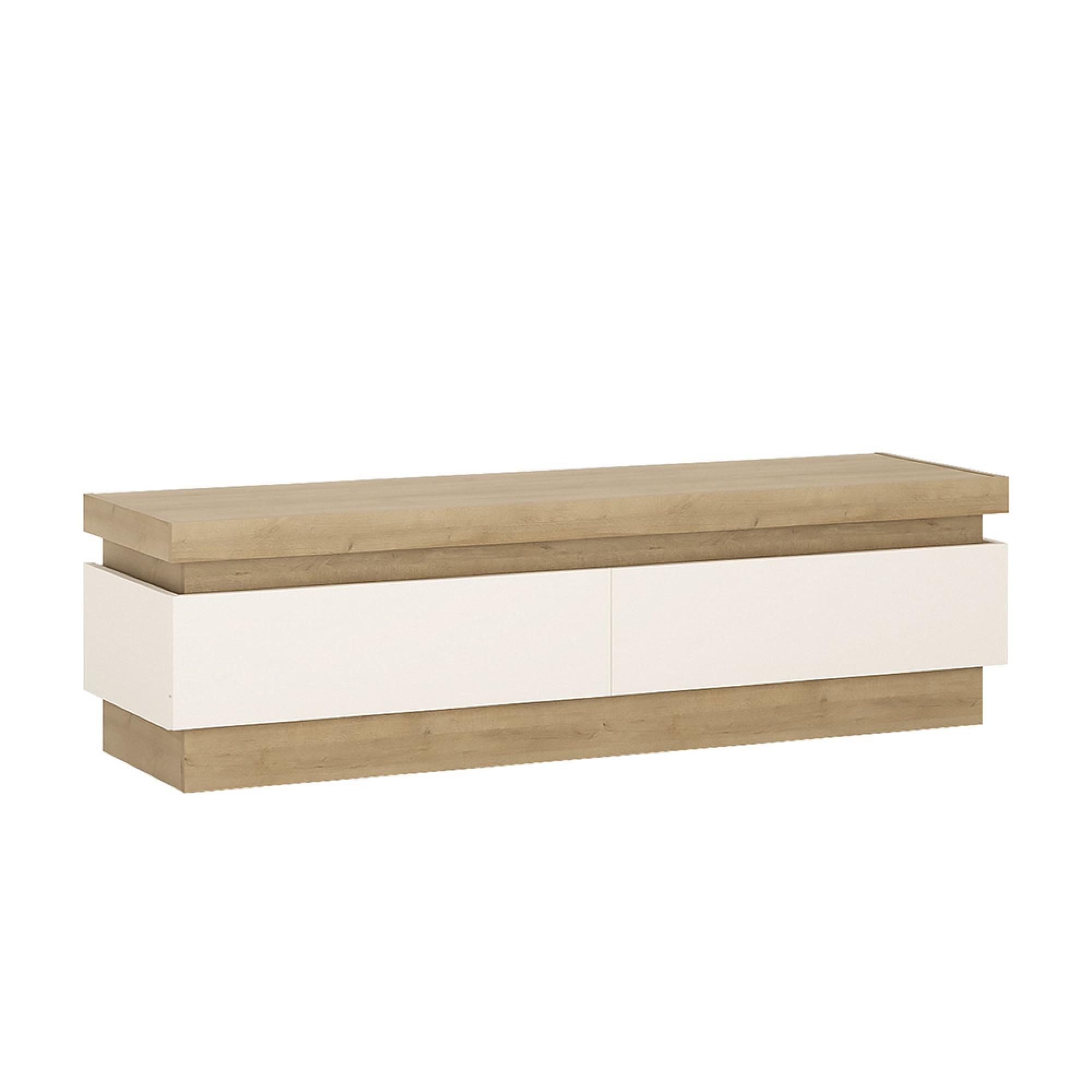 Lyon TV Unit - 2 Drawer - 146cm - Oak