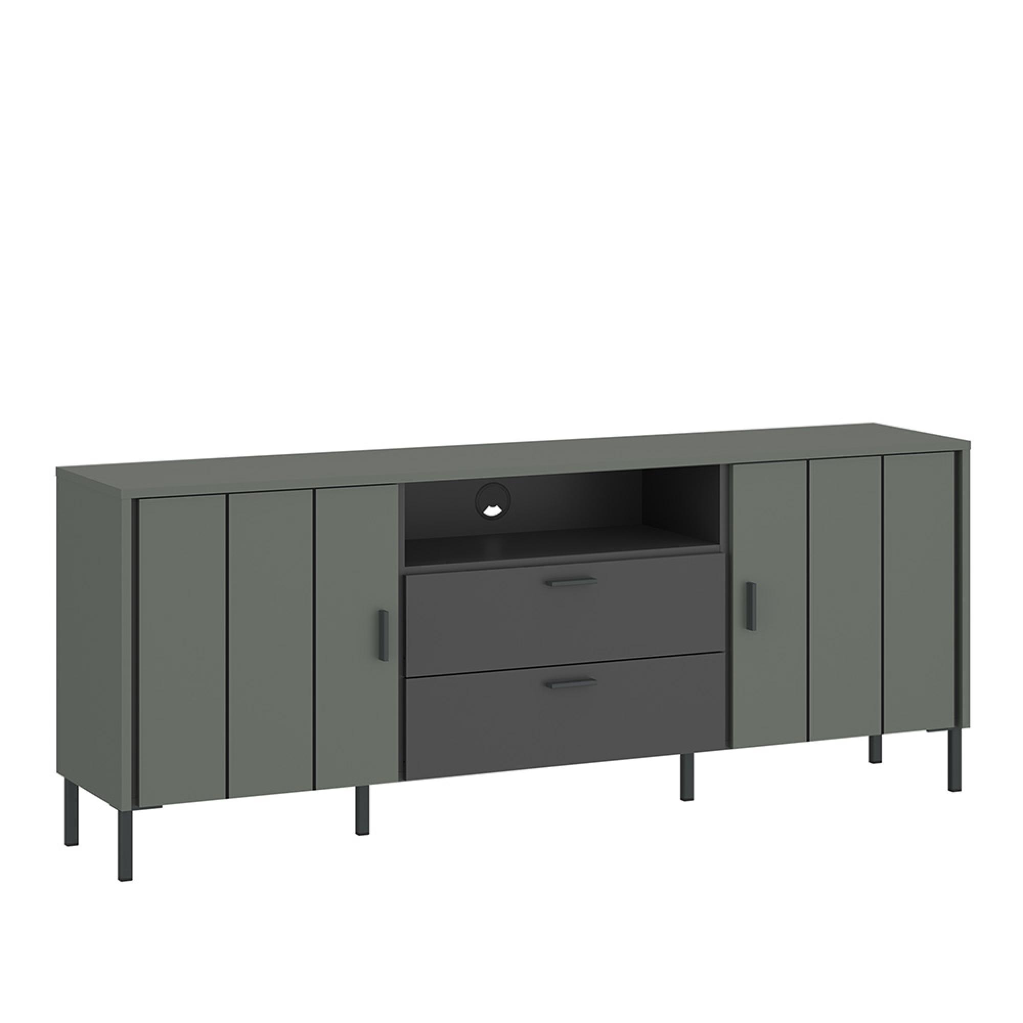 Arundel TV Unit - 2 Door - 2 Drawer - 158cm - Medium - Green