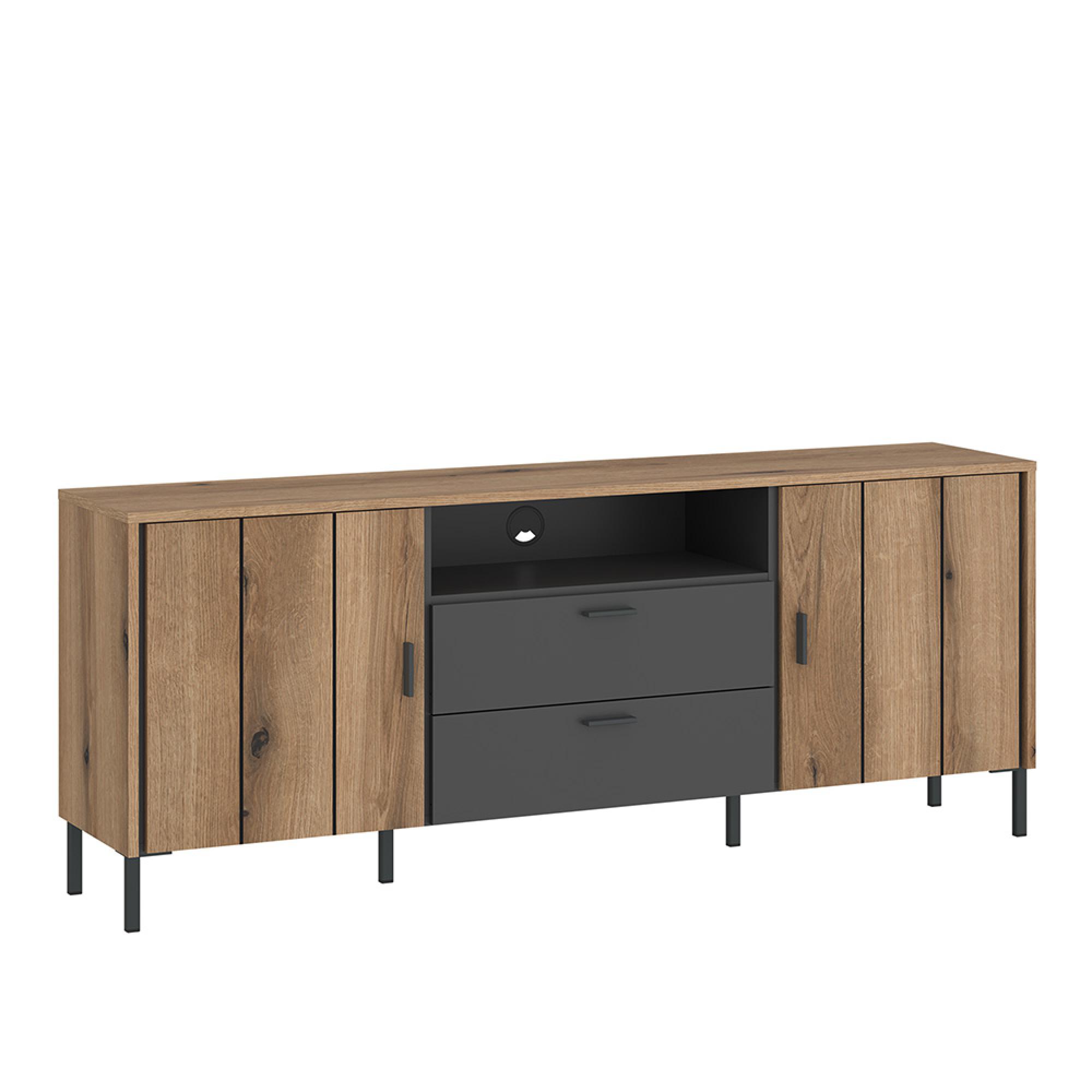 Arundel TV Unit - 2 Door - 2 Drawer - 158.2cm - Medium - Oak