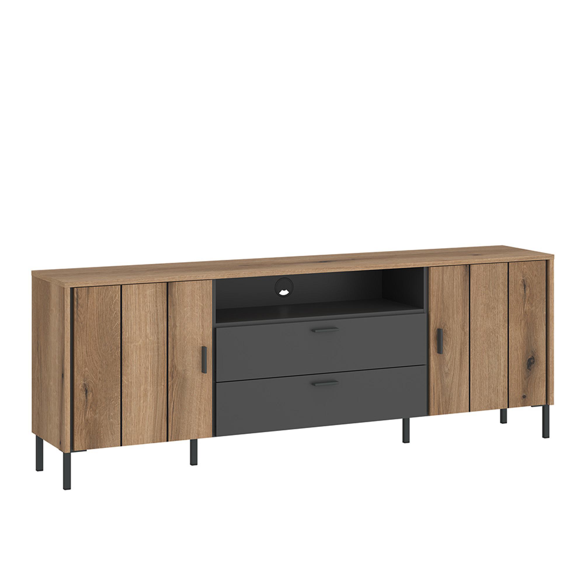 Arundel TV Unit - 2 Door - 2 Drawer - 173.2cm - Large - Oak