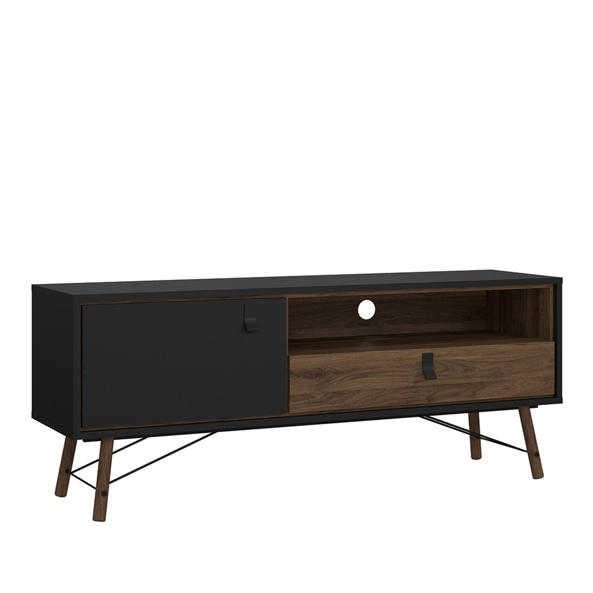 Ry TV Unit - 1 Door - 1 Drawer - 150cm - Black