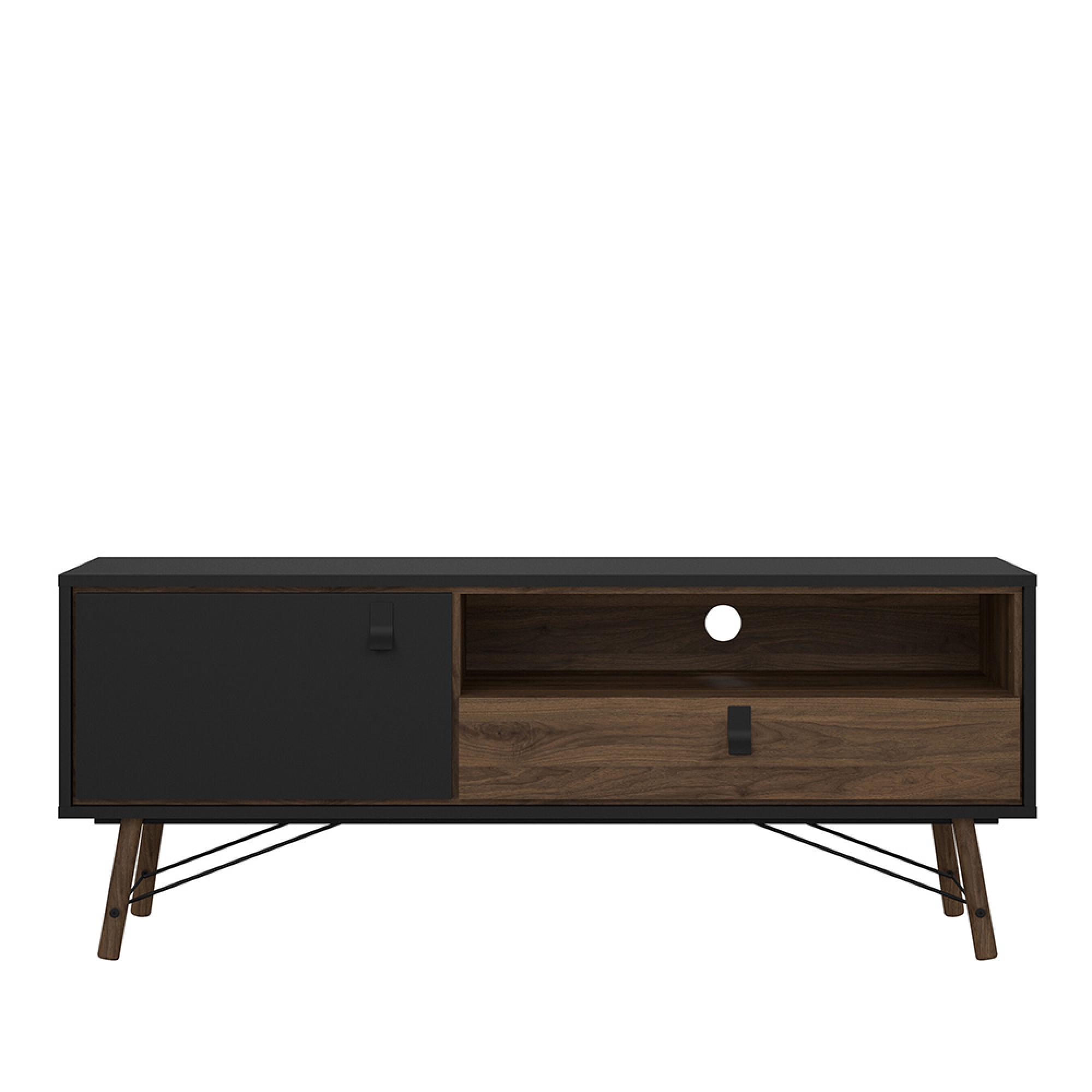 Ry TV Unit - 1 Door - 1 Drawer - 150cm - Black