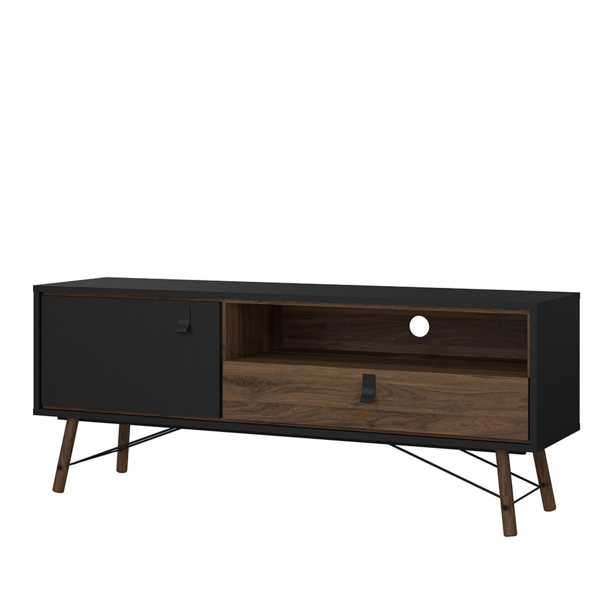 Ry TV Unit - 1 Door - 1 Drawer - 150cm - Black