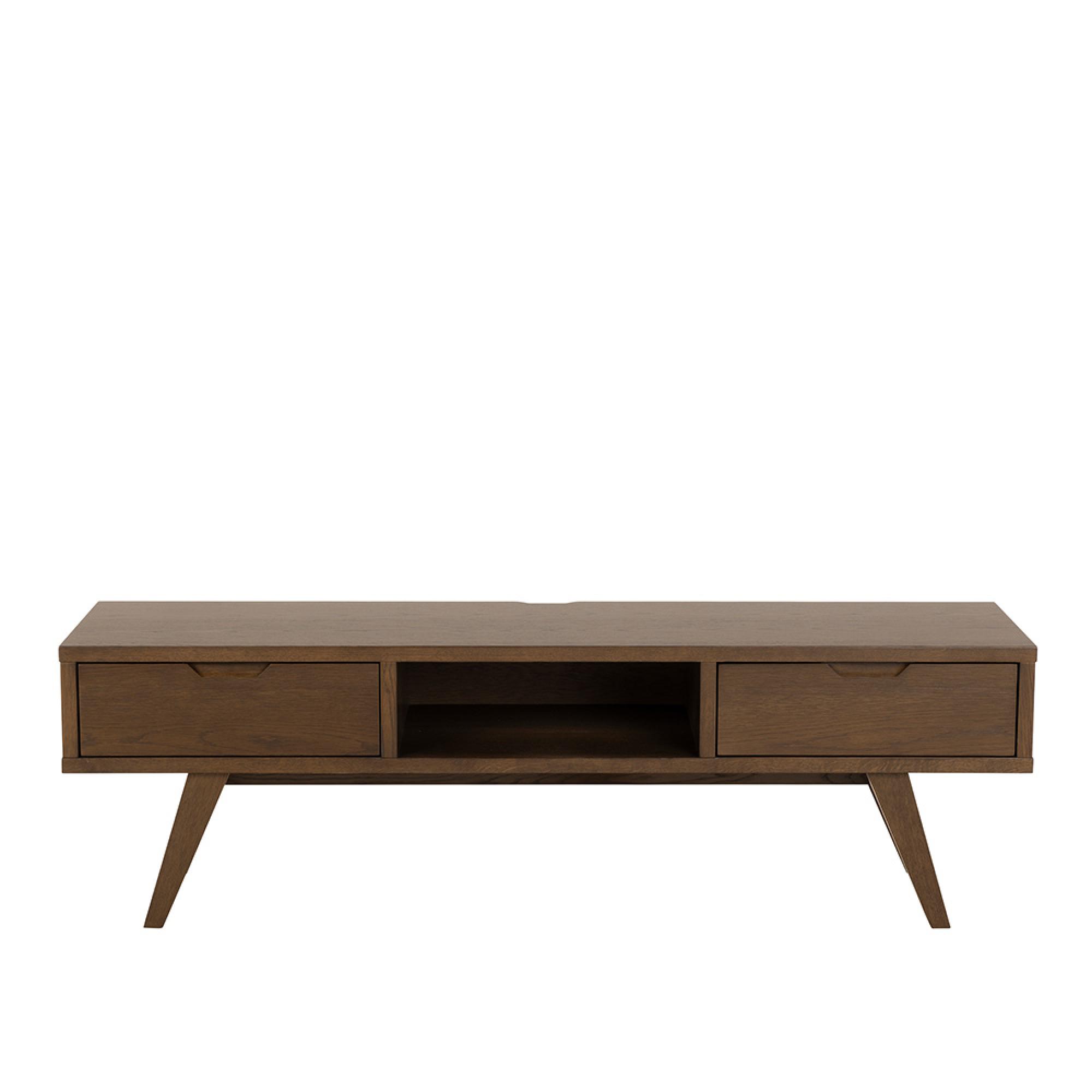 A-Line TV Unit - 2 Drawer - 150cm - Medium - Smoked Oak