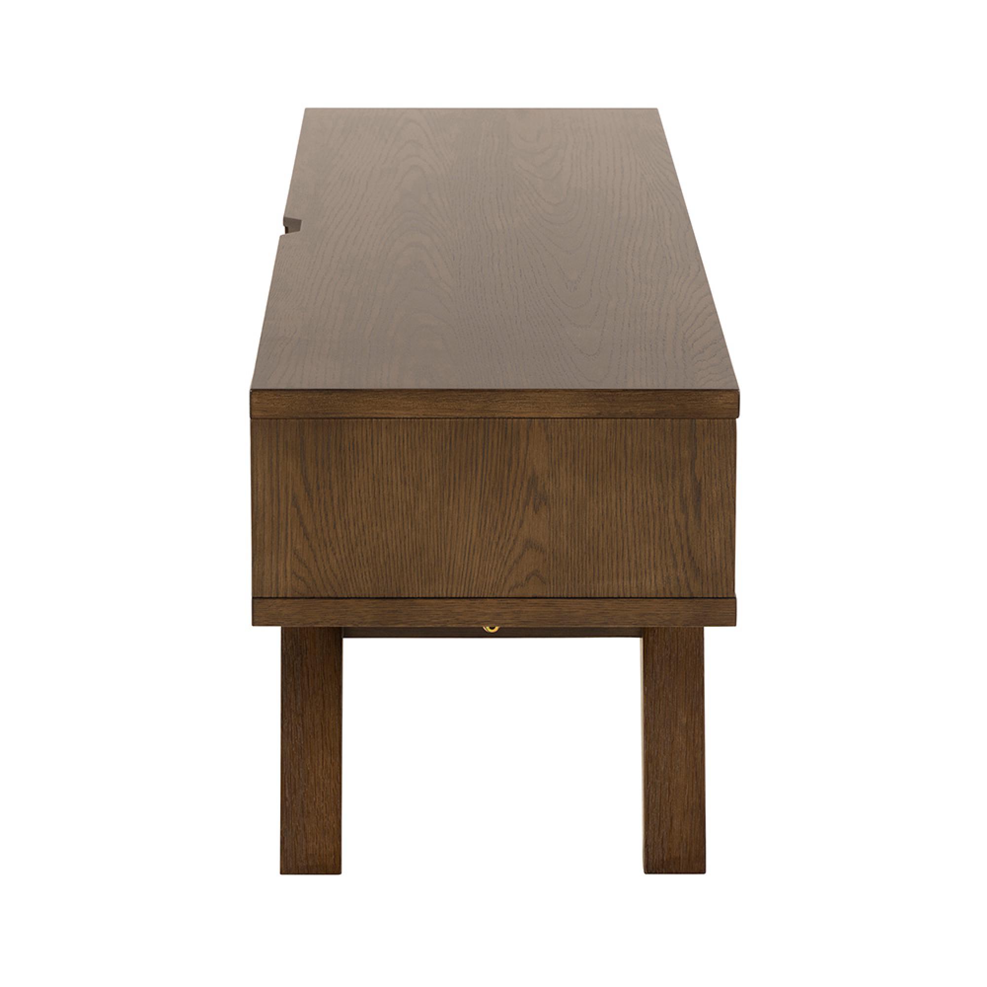 A-Line TV Unit - 2 Drawer - 150cm - Medium - Smoked Oak