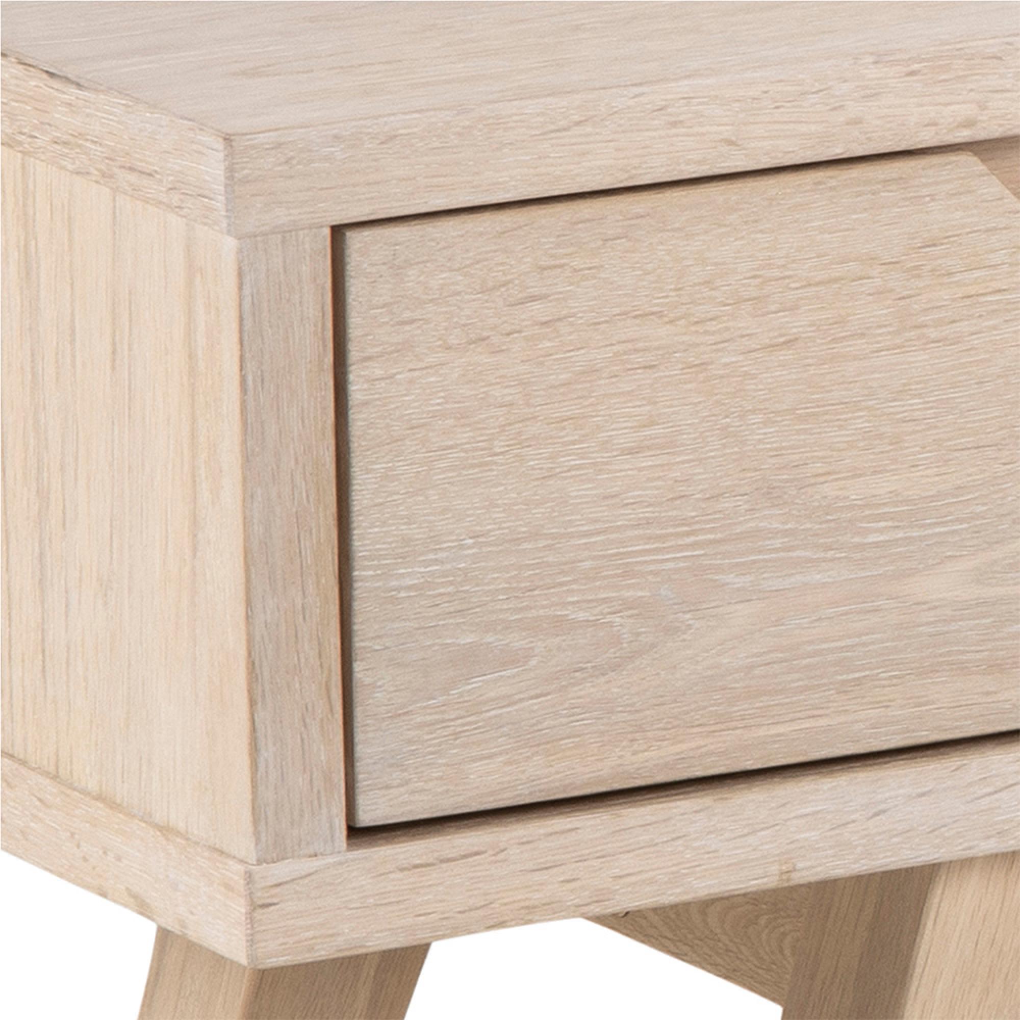 A-Line TV Unit - 2 Drawer - 150cm - Medium - White Oak