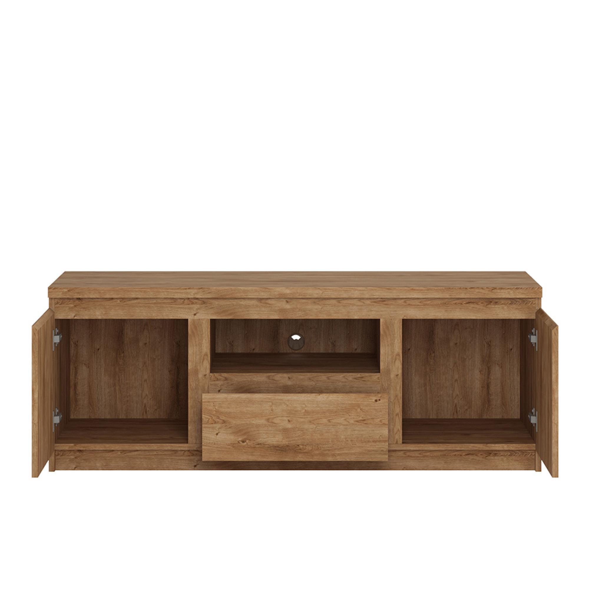 Fribo TV Unit - 2 Door - 1 Drawer - 135cm - Oak