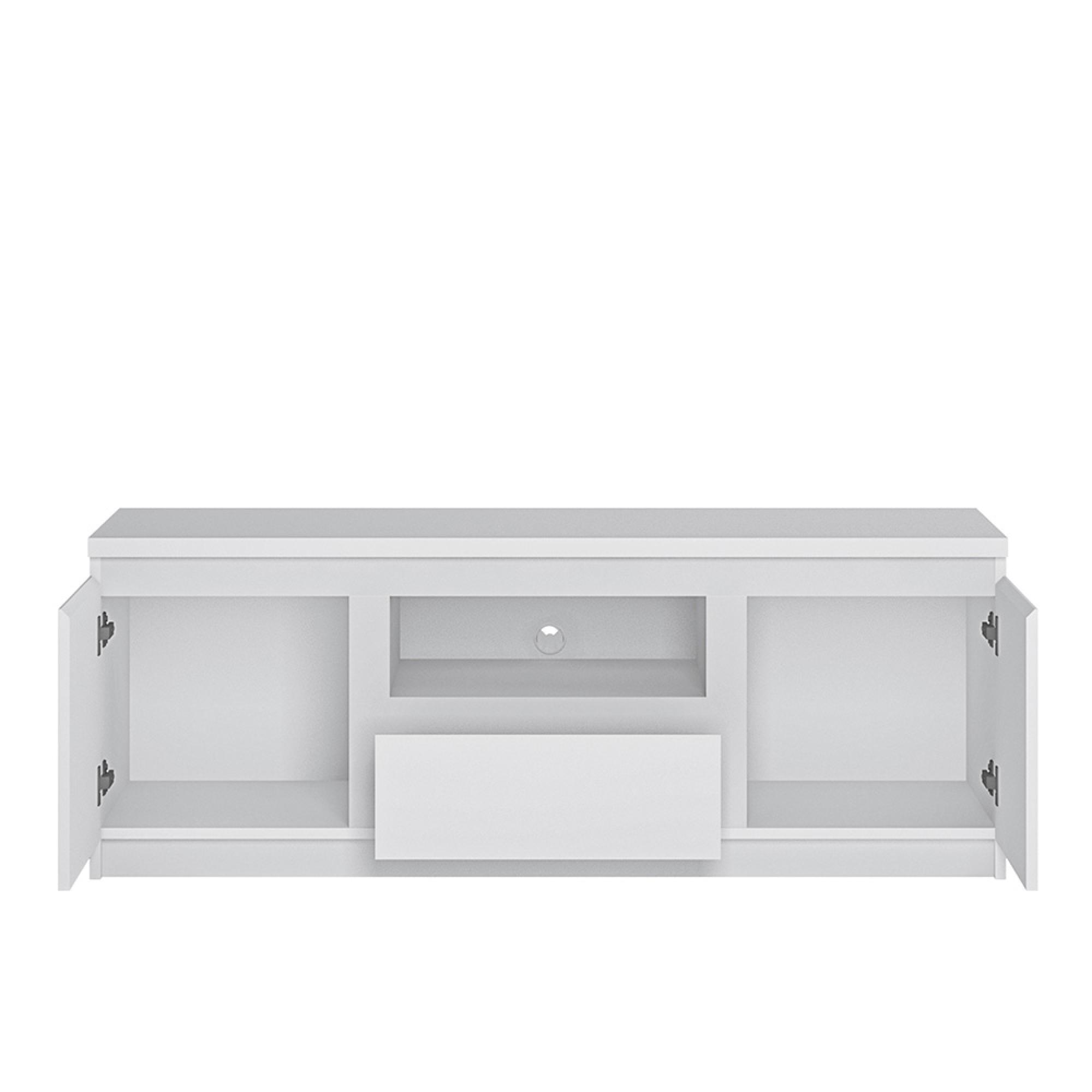 Fribo TV Unit - 2 Door - 1 Drawer - 135cm - White