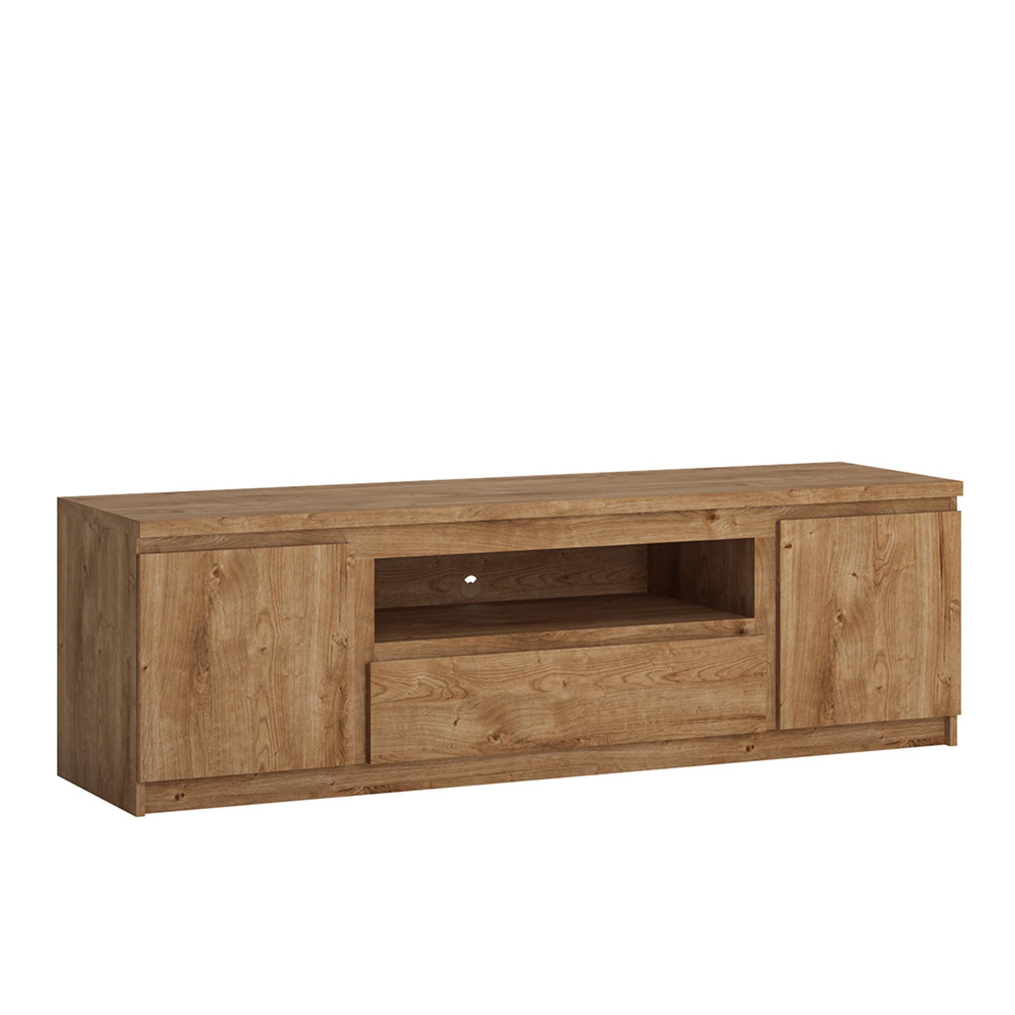 Fribo TV Unit - 2 Door - 1 Drawer - 165cm - Oak