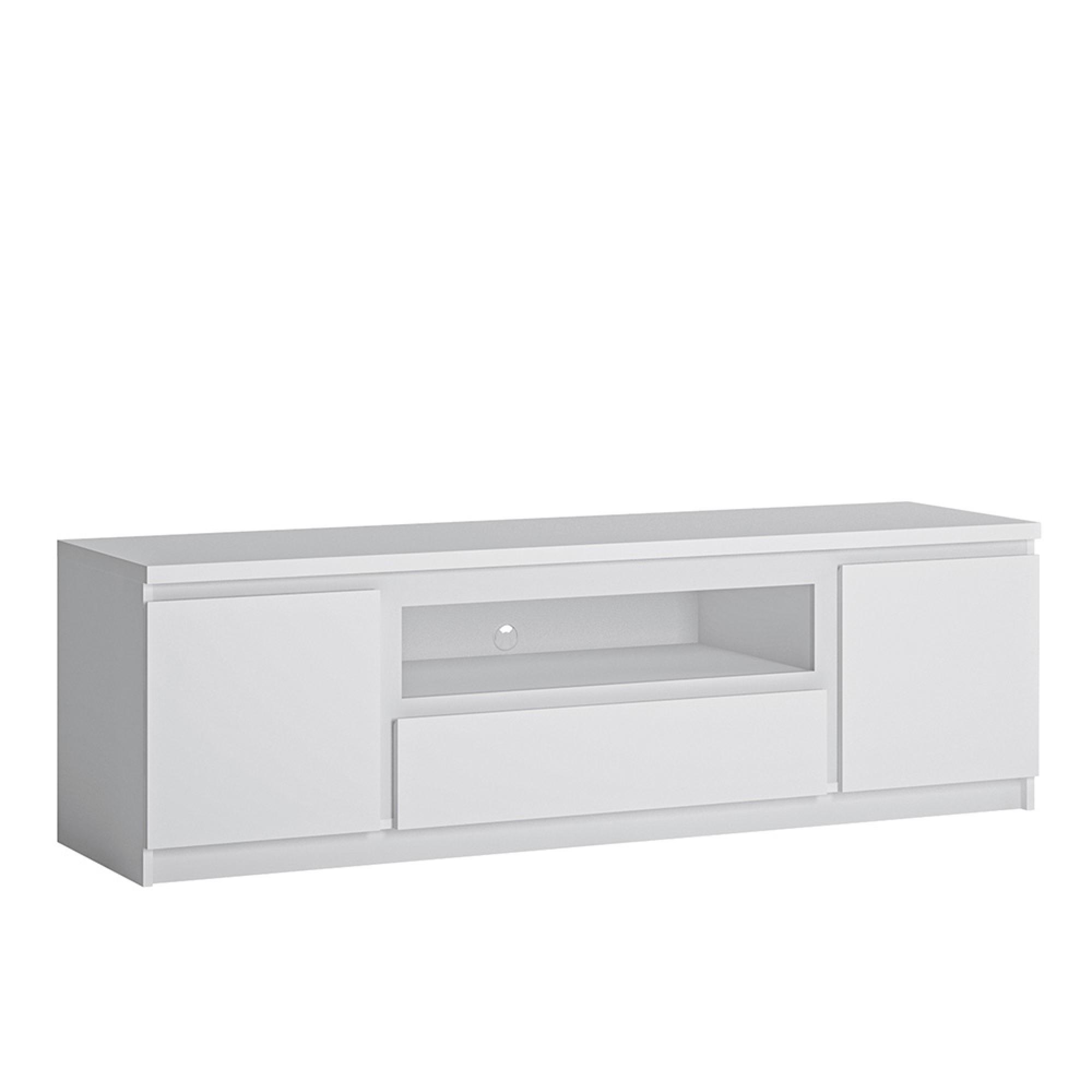 Fribo TV Unit - 2 Door - 1 Drawer - 165cm - White