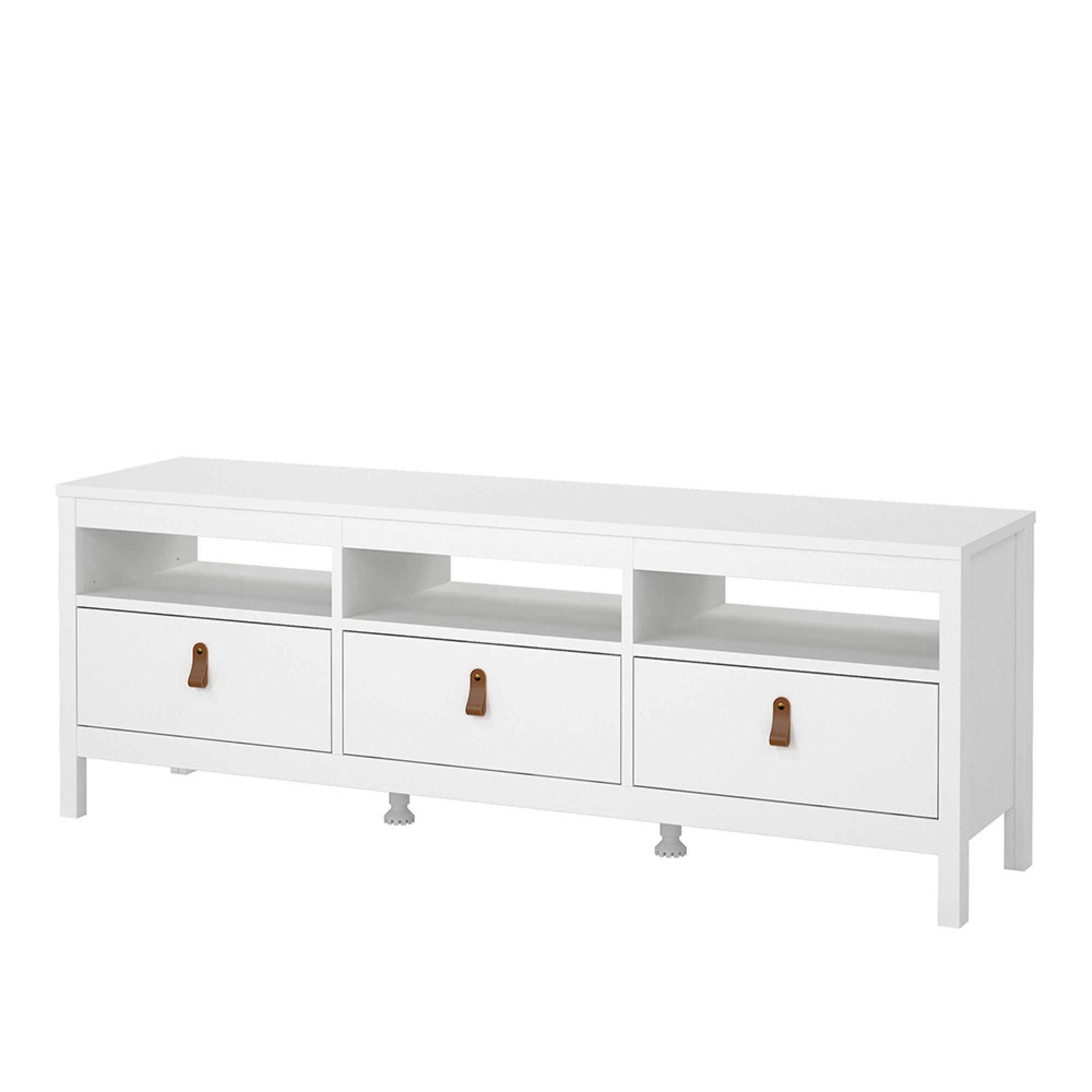 Barcelona TV Unit - 3 Drawer - 151.2cm - White