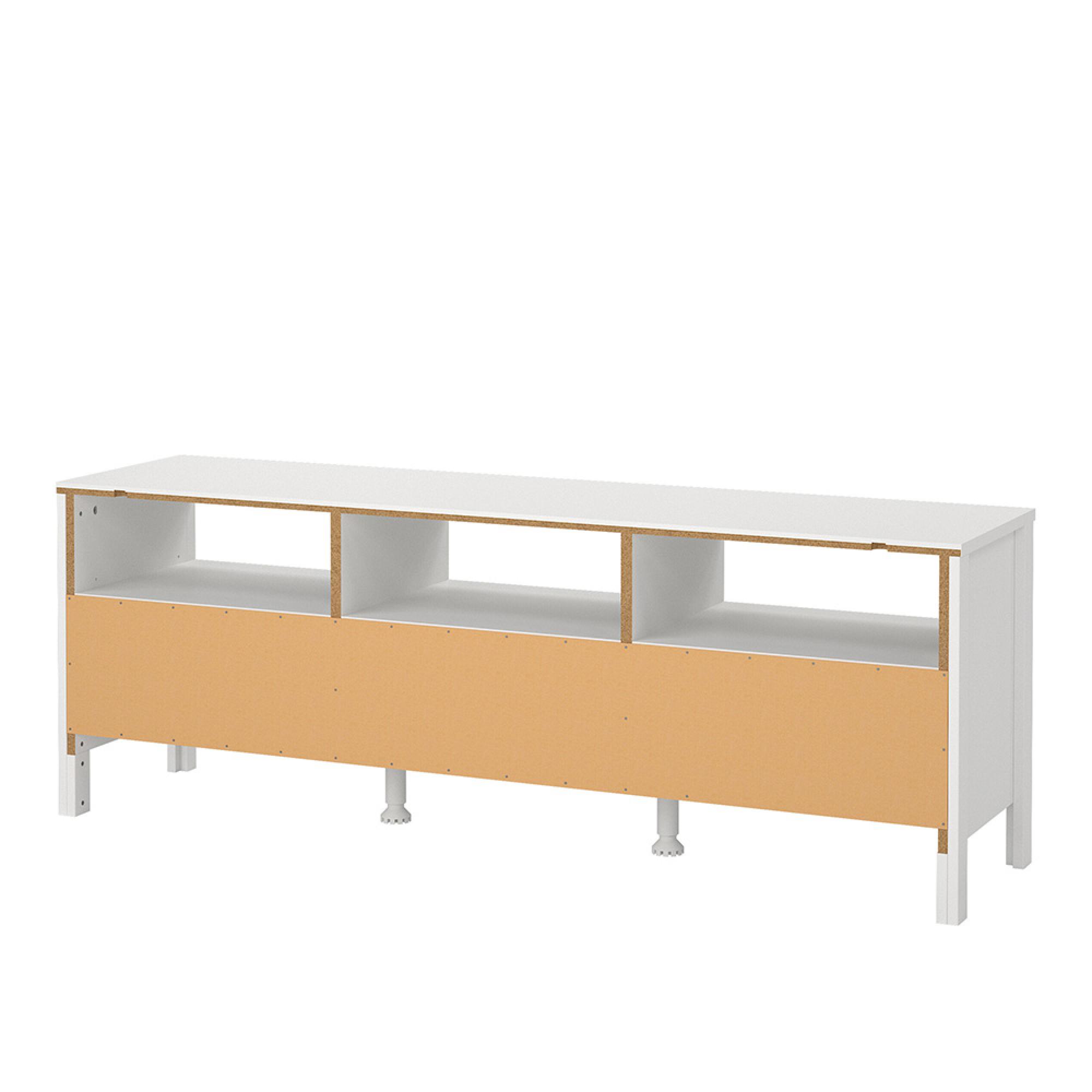 Barcelona TV Unit - 3 Drawer - 151.2cm - White